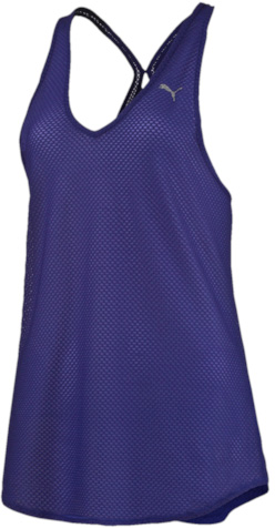 Майка женская Puma Mesh It Up Layer Tank, цвет: синий. 51447503. Размер L (48)514475_03 Майка женская Puma Mesh It Up Layer Tank, цвет: синий. 51447503. Размер L (48)514475_03Майка Puma Mesh It Up Layer Tank изготовлена с использованием высокофункциональной технологии dryCELL, которая отводит влагу, поддерживает тело сухим и гарантирует комфорт во время активных тренировок и занятий спортом. Дышащие свойства изделия обеспечиваются вставками из сетчатого материала и кроем, оставляющим открытой спину. Также свободный крой модели не стесняет движений и позволяет легко комбинировать изделие с другими предметами одежды. Логотип Puma из светоотражающего материала обеспечивает вашу безопасность в темное время суток.