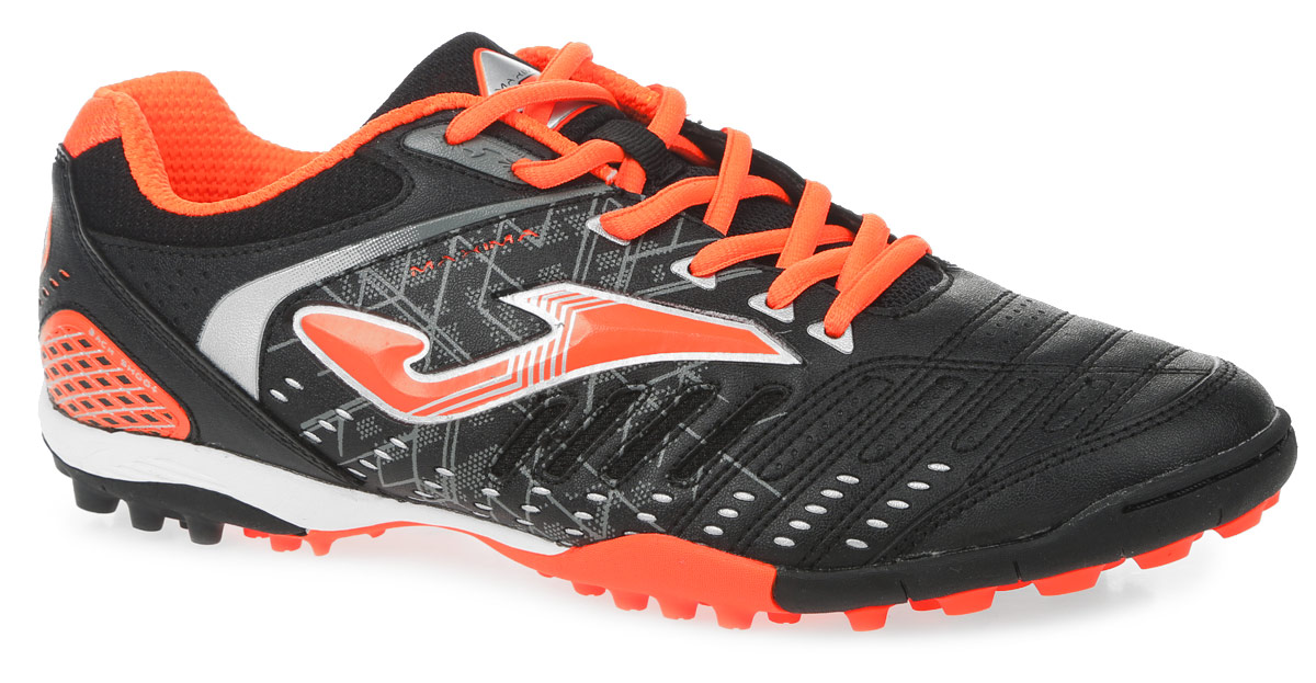 Бутсы мужские Joma Maxima, цвет: черный. MAXW.601.TF. Размер 11 (44,5)MAXW.601.TF Бутсы мужские Joma Maxima, цвет: черный. MAXW.601.TF. Размер 11 (44,5)MAXW.601.TFНовый классический стиль. В модели используются прочные синтетические материалы. Искусственная кожа FIBERTEC - легкий материал, обеспечивающий комфортную безопасность стопы. Несквозная перфорация и вставки из дышащего текстиля обеспечивают отличную вентиляцию. Классическая шнуровка надежно зафиксирует изделие на ноге.Удобные кроссовки - незаменимая вещь в гардеробе спортсмена.