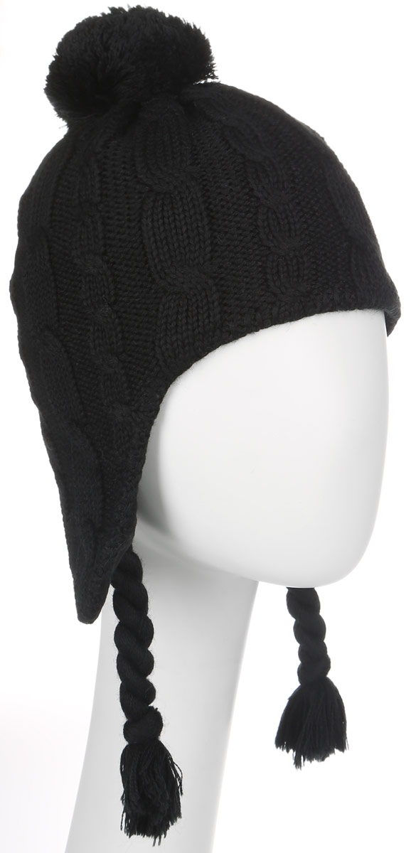 Шапка женская Jack Wolfskin Stormlock Pompom Cap W, цвет: черный. 1905081-6000. Размер 54/571905081-6000 Шапка женская Jack Wolfskin Stormlock Pompom Cap W, цвет: черный. 1905081-6000. Размер 54/571905081-6000Вязаная шерстяная шапка Jack Wolfskin с согревающей флисовой внутренней стороной. На улице сохраняет уши в тепле: для вязаной шапки Stormlock Pompom использовалась комбинация из шерсти и флиса. Внешний материал из натуральной шерсти скомбинирован с синтетическим волокном, поэтому он особенно хорошо согревает и быстро высыхает. Внутри очень теплый флис обеспечивает приятное ощущение комфорта, когда вы путешествуете в холодную погоду. Кроме того, материал ветронепроницаемый и дышащий, поэтому защищает голову от холода.Модель выполнена крупным вязанным узором, ушки шапки немного удлинены и оформлены декоративными канатиками. Верх шапки дополнен пушистым помпоном. Шапка не только теплый головной убор, но и изящный аксессуар. Она подчеркнет ваш стиль и индивидуальность!