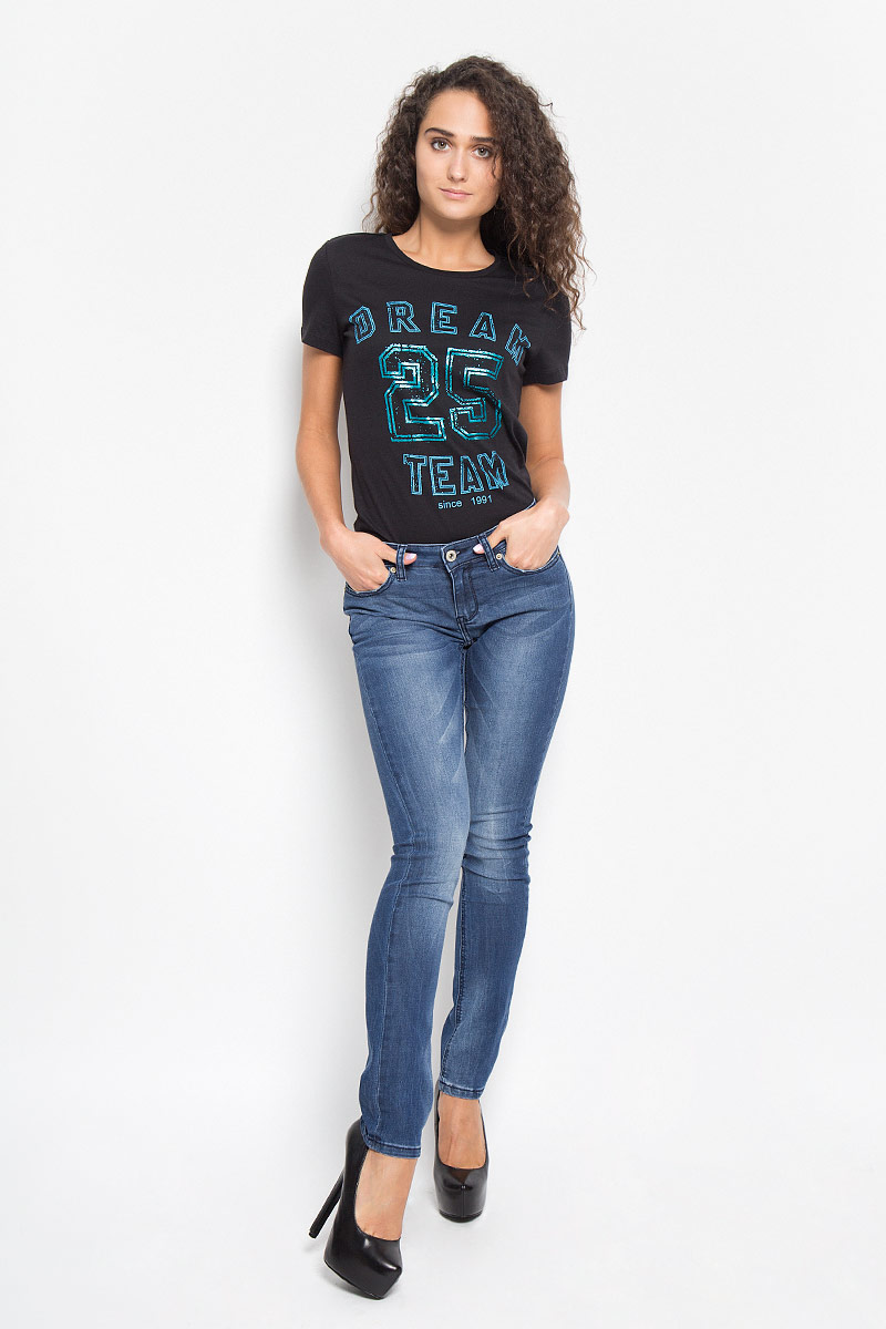 Джинсы женские Sela Denim, цвет: синий. PJ-135/580-6352. Размер 25-32 (40-32)PJ-135/580-6352 Джинсы женские Sela Denim, цвет: синий. PJ-135/580-6352. Размер 25-32 (40-32)PJ-135/580-6352Стильные женские джинсы Sela Denim, выполненные из хлопка и полиэстера с добавлением вискозы и эластана, позволят вам создать неповторимый, запоминающийся образ. Джинсы-скинни со средней посадкой застегиваются на пуговицу в поясе и ширинку на застежке-молнии. Модель имеет шлевки для ремня. Джинсы имеют классический пятикарманный крой: спереди модель оформлена двумя втачными карманами и одним маленьким накладным кармашком, а сзади - двумя накладными карманами. Модель оформлена перманентными складками и эффектом потертости. Эти модные джинсы послужат отличным дополнением к вашему гардеробу. В них вы всегда будете чувствовать себя уверенно и удобно.
