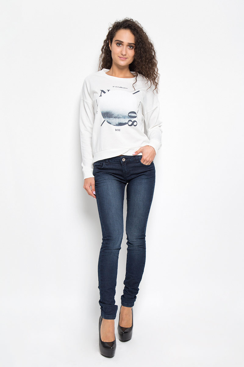 Джинсы женские Baon, цвет: темно-синий. B306509. Размер 28 (44/46)B306509_DARK NAVY DENIM Джинсы женские Baon, цвет: темно-синий. B306509. Размер 28 (44/46)B306509_DARK NAVY DENIMСтильные женские джинсы Baon, выполненные из хлопка и полиэстера с добавлением вискозы и эластана, позволят вам создать неповторимый, запоминающийся образ. Джинсы-скинни со средней посадкой застегиваются на пуговицу в поясе и ширинку на застежке-молнии. Модель имеет шлевки для ремня. Джинсы имеют классический пятикарманный крой: спереди модель оформлена двумя втачными карманами и одним маленьким накладным кармашком, а сзади - двумя накладными карманами. Модель оформлена эффектом потертости. Эти модные джинсы послужат отличным дополнением к вашему гардеробу. В них вы всегда будете чувствовать себя уверенно и удобно.