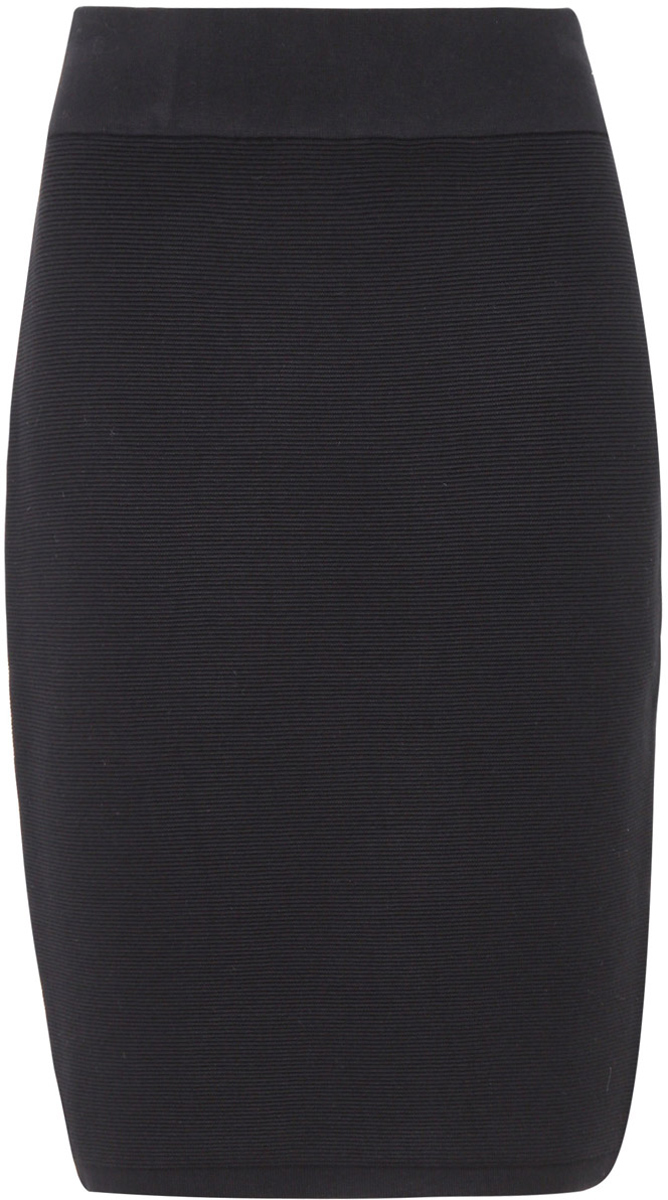 Юбка oodji Collection, цвет: черный. 73612019-2/38045/2900N. Размер L (48)73612019-2/38045/2900N Юбка oodji Collection, цвет: черный. 73612019-2/38045/2900N. Размер L (48)73612019-2/38045/2900NЮбка oodji Collection выполнена из вискозы с добавлением полиамида. Юбка-карандаш средней длины не имеет застежки и дополнена в поясе широкой эластичной резинкой.