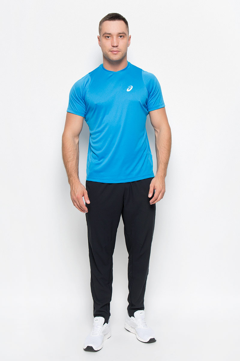 Футболка для тенниса мужская Asics Club Ss Top, цвет: голубой. 130234-8094. Размер M (48/50)130234-8094 Футболка для тенниса мужская Asics Club Ss Top, цвет: голубой. 130234-8094. Размер M (48/50)130234-8094Стильная мужская футболка для тенниса Asics Club SS Top, выполненная из эластичного полиэстера, обладает высокой теплопроводностью, воздухопроницаемостью и гигроскопичностью и великолепно отводит влагу, оставляя тело сухим даже во время интенсивных тренировок. Такая футболка превосходно подойдет для занятий спортом и активного отдыха.Модель с короткими рукавами реглан и круглым вырезом горловины - идеальный вариант для занятий спортом. Рукава реглан обеспечат свободу движений, а специальная сетчатая вставка на спинке - необходимую циркуляцию воздуха. Футболка дополнена светоотражающим логотипом бренда. Такая модель подарит вам комфорт в течение всего дня и послужит замечательным дополнением к вашему гардеробу.