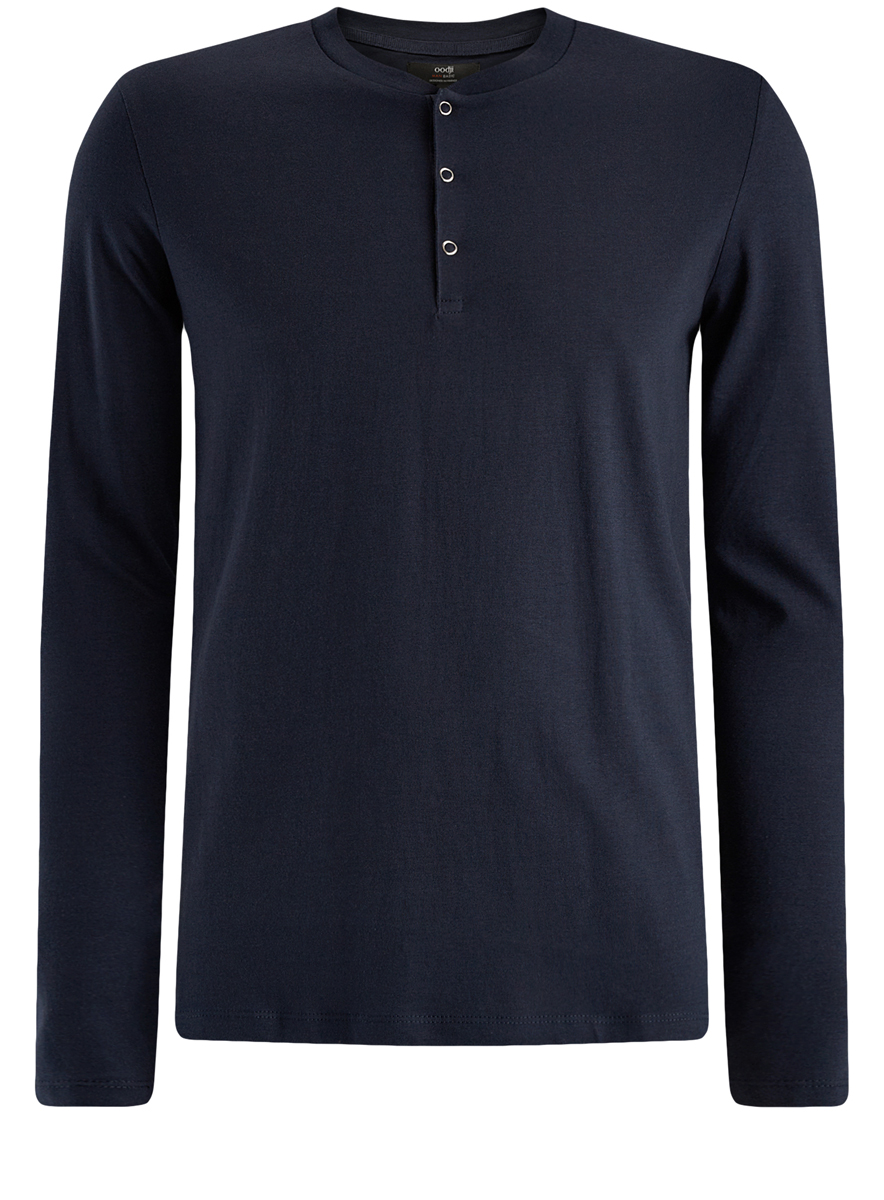 Лонгслив мужской oodji Basic, цвет: темно-синий. 5B515002M/44122N/7900N. Размер S (46/48)5B515002M/44122N/7900N Лонгслив мужской oodji Basic, цвет: темно-синий. 5B515002M/44122N/7900N. Размер S (46/48)5B515002M/44122N/7900NМужской лонгслив oodji Basic с круглым вырезом горловины и длинными рукавами изготовлен из натурального хлопка. Лонгслив застегивается на три кнопки сверху.