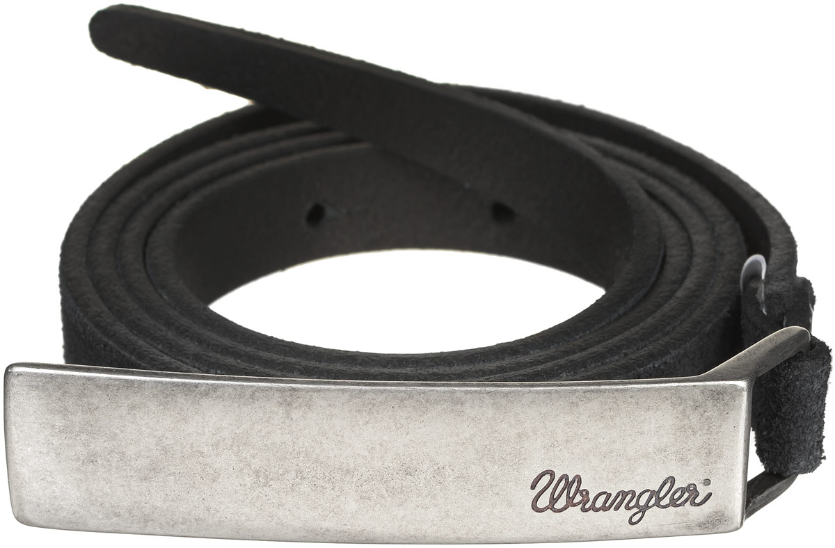Ремень женский Wrangler, цвет: черный. W0A46US01. Размер 80W0A46US01 Ремень женский Wrangler, цвет: черный. W0A46US01. Размер 80W0A46US01Стильный женский ремень Wrangler станет великолепным дополнением к любому образу. Тонкий ремень изготовлен из натуральной коровьей кожи и оснащен металлической пряжкой, которая легко и быстро зафиксирует ремень и отрегулирует его длину. Пряжка оформлена гравировкой с названием бренда.Этот стильный аксессуар прекрасно дополнит ваш образ и позволит вам подчеркнуть свой вкус и индивидуальность.