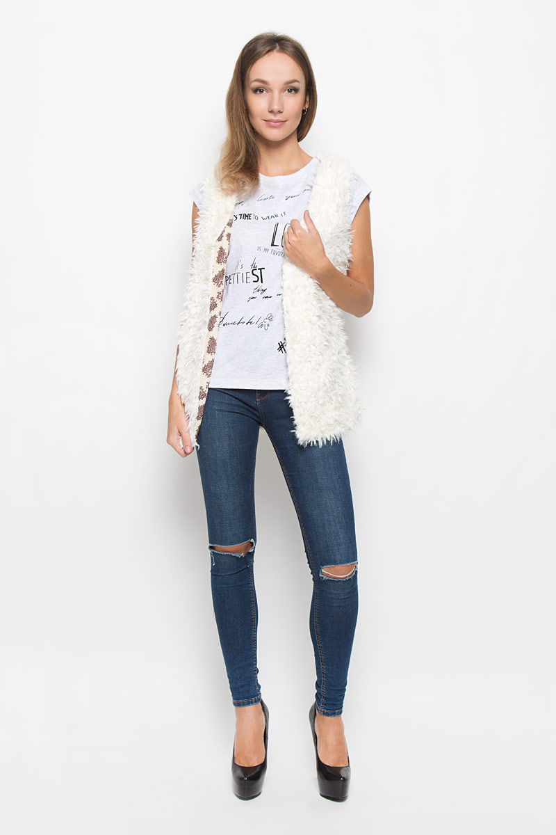 Жилет женский Sela Casual, цвет: молочный. Vk-116/999-6393. Размер M (46)Vk-116/999-6393 Жилет женский Sela Casual, цвет: молочный. Vk-116/999-6393. Размер M (46)Vk-116/999-6393Стильный женский жилет Sela Casual - отличный вариант для создания вашего образа. Изделие дополнено тонкой подкладкой. Модель с V-образным вырезом горловины застегивается сверху на один крючок. Этот жилет - практичная вещь, которая, несомненно, впишется в ваш гардероб. Прекрасный вариант для вашего яркого и незабываемого образа.