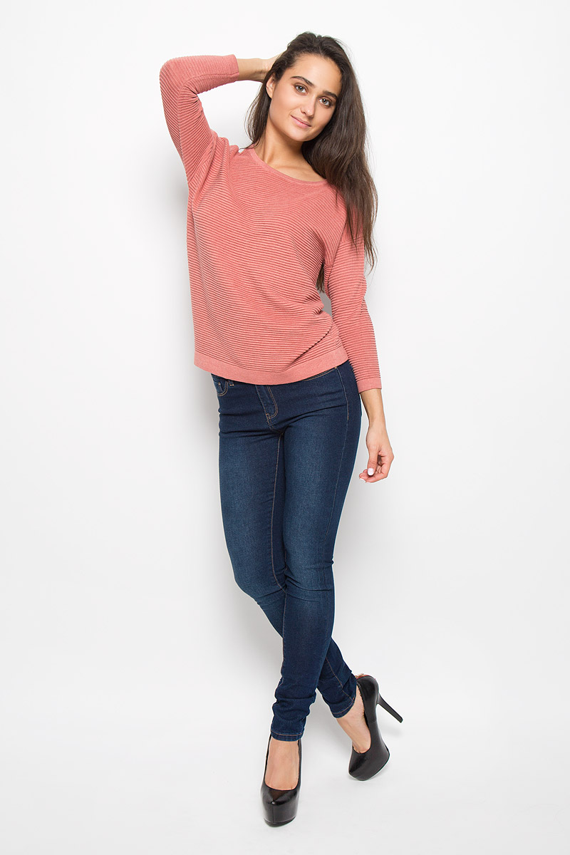 Джемпер женский Sela Casual, цвет: темно-розовый. JR-114/349-6333. Размер XXL (52)JR-114/349-6333 Джемпер женский Sela Casual, цвет: темно-розовый. JR-114/349-6333. Размер XXL (52)JR-114/349-6333Модный женский джемпер Sela Casual, изготовленный из вискозы, хлопка и нейлона, приятный наощупь, не сковывает движений и обеспечивает комфорт. Модель с круглым вырезом горловины и рукавами 7/8 идеально подойдет для созданиясовременного образа в стиле Casual. Модель оформлена оригинальной вязкой. Этот джемпер послужит отличным дополнением к вашему гардеробу.