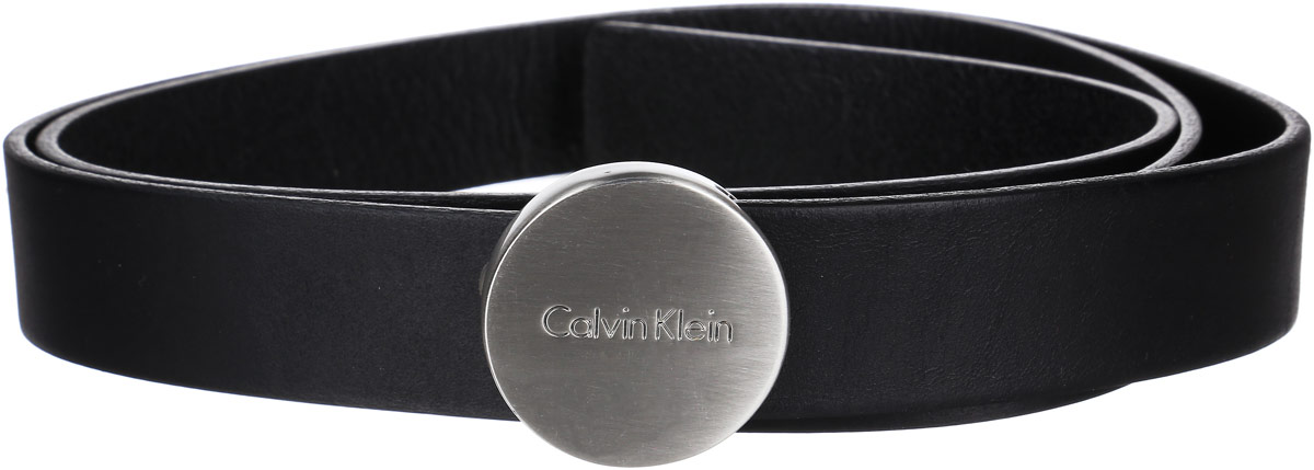 Ремень женский Calvin Klein, цвет: черный. K60K602122_0010. Размер 90B386509_Dark Chocolate Ремень женский Calvin Klein, цвет: черный. K60K602122_0010. Размер 90B386509_Dark ChocolateСтильный женский ремень Calvin Klein станет великолепным дополнением к вашему образу. Ремень выполнен из качественной натуральной кожи. Небольшая овальная пряжка выполнена из металла и оформлена гравировкой с названием бренда, она позволит вам легко и быстро зафиксировать ремень и отрегулировать его длину.Этот стильный аксессуар прекрасно дополнит ваш образ и позволит вам подчеркнуть свой вкус и индивидуальность.