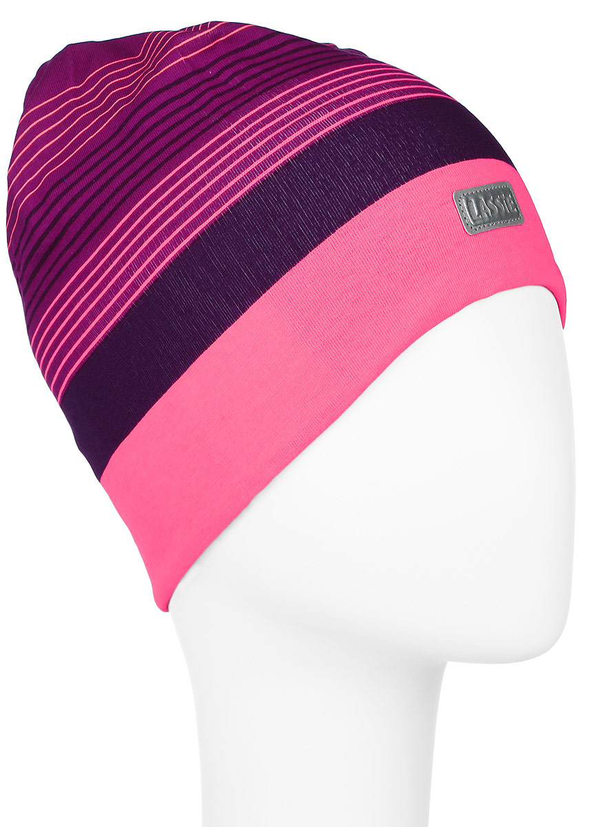 Шапка для девочки Lassie Beanie, цвет: фиолетовый, розовый. 728690-3380. Размер M (50/52)728690-3380 Шапка для девочки Lassie Beanie, цвет: фиолетовый, розовый. 728690-3380. Размер M (50/52)728690-3380Комфортная шапка для девочки Reima Lassie Beanie идеально подойдет для прогулок в холодное время года. Изделие, выполненное из хлопка и эластана, максимально сохраняет тепло, оно мягкое и идеально прилегает к голове. Мягкая подкладка выполнена из флиса, поэтому шапка хорошо сохраняет тепло и обладает отличной гигроскопичностью (не впитывает влагу, но проводит ее). Модель оформлена принтом в полоску и дополнена небольшой светоотражающей фирменной нашивкой.В такой шапке ваша дочурка будет чувствовать себя уютно и комфортно. Уважаемые клиенты!Размер, доступный для заказа, является обхватом головы.