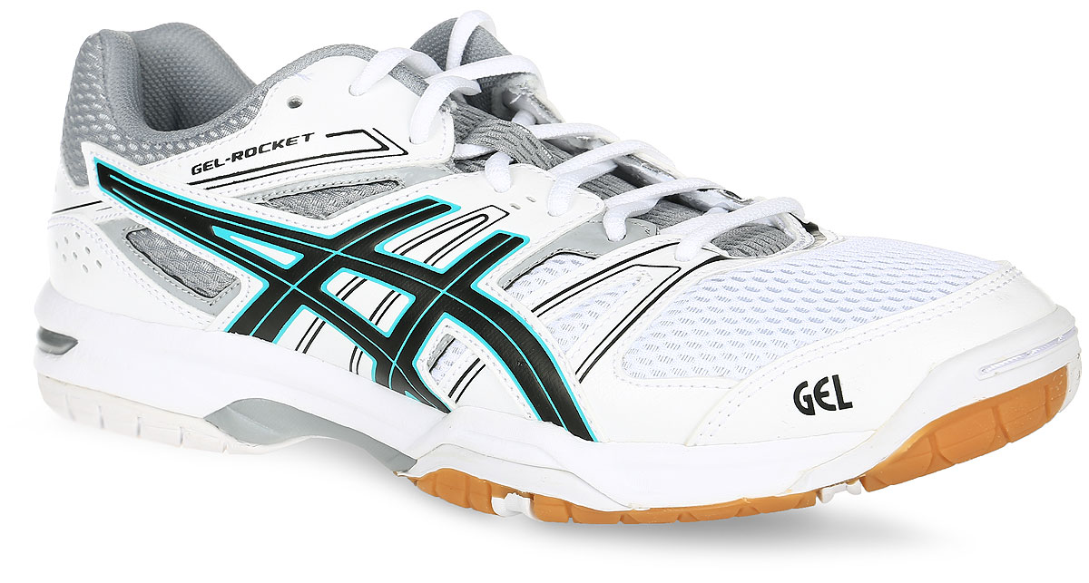 Кроссовки для волейбола женские Asics Gel-Rocket 7, цвет: белый, серый. B455N-0190. Размер 10H (41)B455N-0190 Кроссовки для волейбола женские Asics Gel-Rocket 7, цвет: белый, серый. B455N-0190. Размер 10H (41)B455N-0190Gel-Rocket 7 от Asics - превосходная модель с круглым мыском, обеспечивающая максимальную поддержку и комфорт. Верх выполнен из воздухопроницаемой сетки, поддерживающей оптимальный микроклимат внутри кроссовка, со вставками из полимерных материалов. Удобная шнуровка гарантирует быструю адаптивность к изменяющимся условиям и поддержку ноги. Кроссовки изготовлены из ультралегких гибких материалов, которые позволяют двигаться быстро и свободно. Asics Гель (специальный вид силикона) в пятке снижает нагрузку на колени и позвоночник спортсмена. AHAR+ - резина повышенной износостойкости, продлевает срок службы обуви. Верх из сетки - уникальный материал поглощает воздух и направляет его внутрь кроссовка для вентиляции и охлаждения.