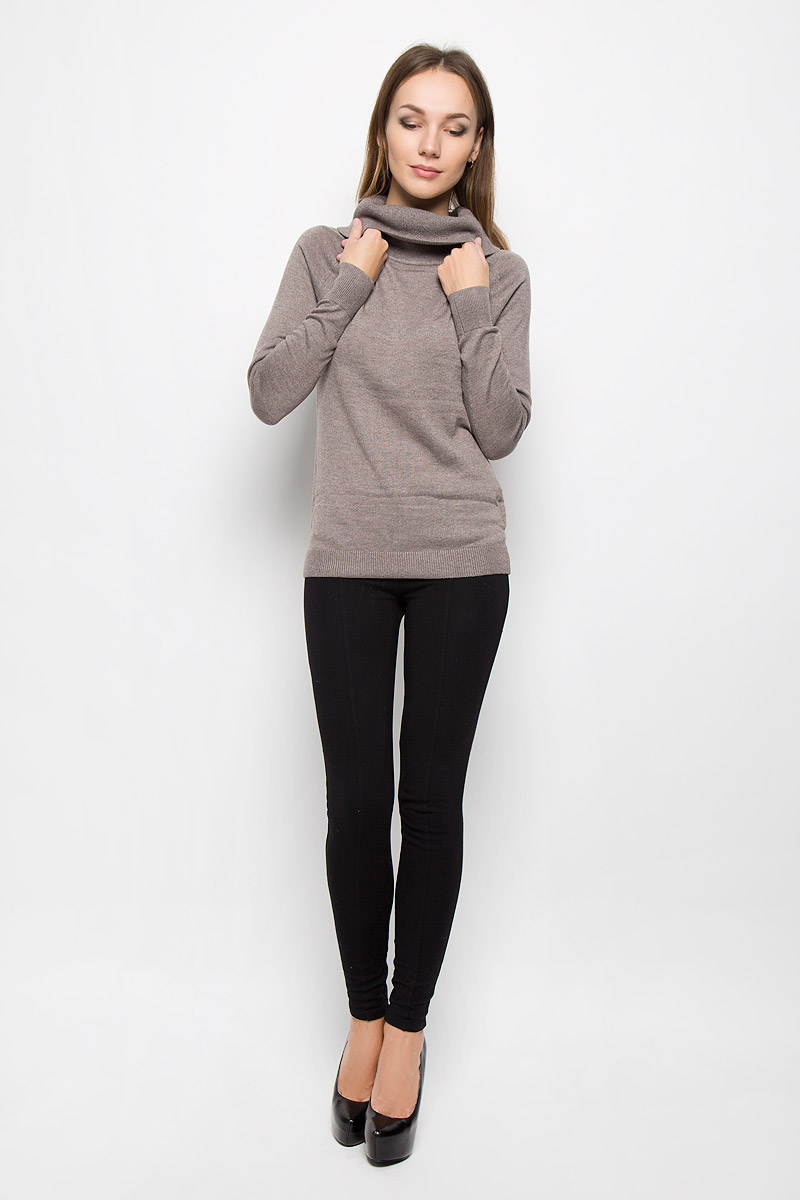 Свитер женский Sela Casual, цвет: серо-коричневый меланж. JR-114/1168-6445. Размер XS (42)JR-114/1168-6445 Свитер женский Sela Casual, цвет: серо-коричневый меланж. JR-114/1168-6445. Размер XS (42)JR-114/1168-6445Женский свитер Sela Casual изготовлен из мягкого и тактильно приятного материала. Изделие не стесняет движений, обладает высокими дышащими свойствами, обеспечивает комфорт при носке.Свитер с воротником-хомут и длинными рукавами-реглан имеет полуприлегающий силуэт. Воротник, манжеты и низ изделия связаны мелкой резинкой.Уютный свитер великолепно подойдет для создания образа в стиле Casual!