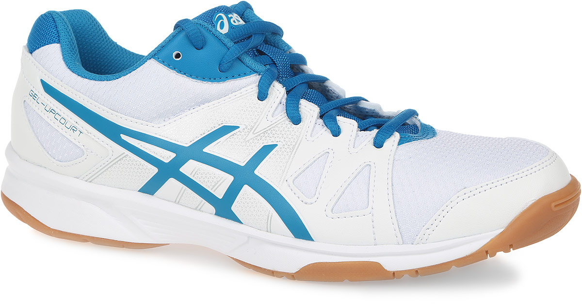 Кроссовки для волейбола мужские Asics Gel-Upcourt, цвет: белый, сине-голубой. B400N-0143. Размер 11 (43,5)B400N-0143 Кроссовки для волейбола мужские Asics Gel-Upcourt, цвет: белый, сине-голубой. B400N-0143. Размер 11 (43,5)B400N-0143Кроссовки для волейбола Gel-Upcourt от Asics выполнены из воздухопроницаемой сетки, поддерживающей оптимальный микроклимат внутри кроссовка, со вставками из полимерных материалов. Удобная шнуровка гарантирует быструю адаптивность к изменяющимся условиям и поддержку ноги. Asics Гель (специальный вид силикона) в пятке снижает нагрузку на колени и позвоночник спортсмена. Гибкая подошва оснащена рельефным рисунком.