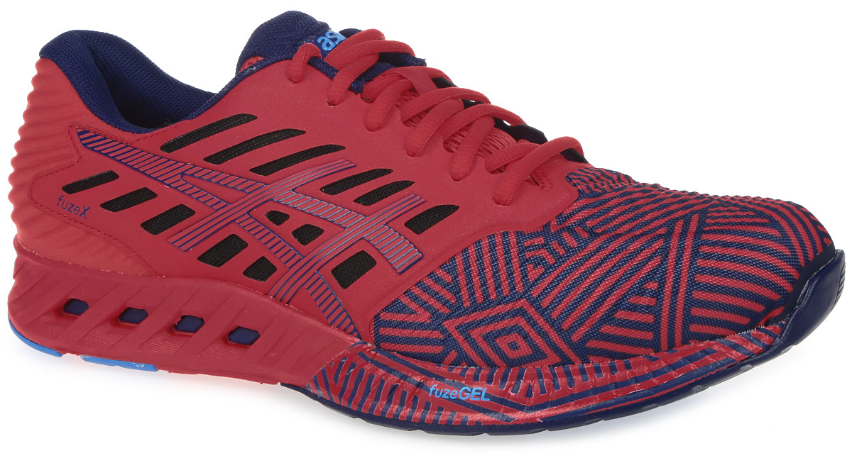 Кроссовки для бега мужские Asics Fuzex, цвет: красный, темно-синий. T6K3N-2349. Размер 8 (40)T6K3N-2349 Кроссовки для бега мужские Asics Fuzex, цвет: красный, темно-синий. T6K3N-2349. Размер 8 (40)T6K3N-2349В кроссовках Fuzex от Asics сочетаются малый вес с защитой и амортизацией. Модель выполнена из текстиля и дополнена накладками из ПВХ. Внутренняя поверхность из текстиля не натирает. Стелька из материала ЭВА с текстильной поверхностью комфортна при движении. Классическая шнуровка надежно зафиксирует изделие на ноге. Промежуточная подошва fuzeGEL равномерно распределяет вес и позволяет преодолевать и длинные дистанции. Благодаря опущенной на 8 мм пятке вы сможете прочувствовать рельеф поверхности. Уплотненный задник и боковые накладки обеспечивают поддержку стопы. Рифление на подошве обеспечивает отличное сцепление с любой поверхностью.