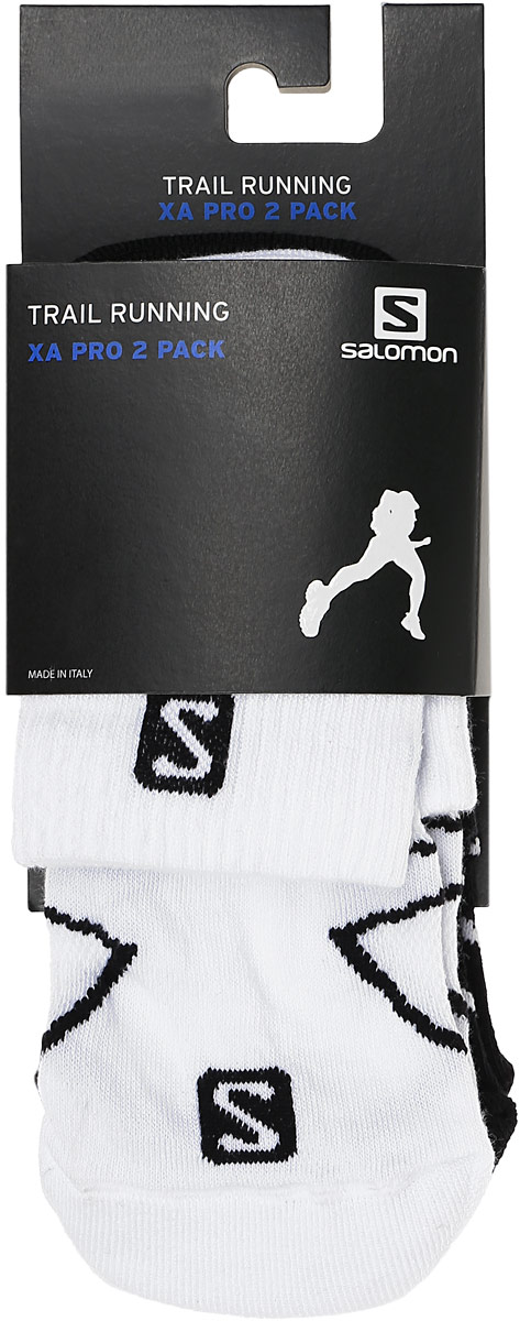 Носки Salomon Xa Pro 2 Pack, цвет: черный, белый, 2 пары. L36922900. Размер S (36/38)L36922900 Носки Salomon Xa Pro 2 Pack, цвет: черный, белый, 2 пары. L36922900. Размер S (36/38)L36922900Носки Salomon Xa Pro 2 Pack изготовлены из высококачественного полиэстера с добавлением полиамида и эластана. Особенности особая конструкция Sensifit, эластичная поддержка свода стопы и сетчатая вставка для вентиляции делают носки незаменимыми для спортсменов. Резинка особой формы надежно фиксирует носки на ноге.В комплект входят 2 пары носков