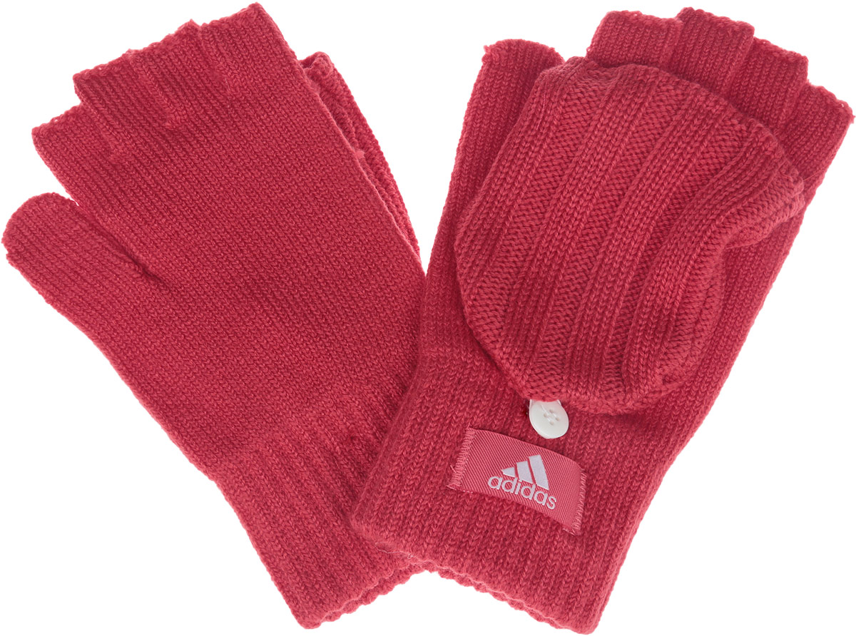 Перчатки-варежки женские adidas W Ess Gloves, цвет: бледно-красный. AY6610. Размер M (20)AY6610 Перчатки-варежки женские adidas W Ess Gloves, цвет: бледно-красный. AY6610. Размер M (20)AY6610Вязаные женские перчатки-варежки Adidas W ess gloves не только защитят ваши руки, но и станут великолепным украшением. Перчатки, выполненные из высококачественных материалов, хорошо сохраняют тепло, мягкие, идеально сидят на руке и хорошо тянутся.Изделие представляет собой перчатки без пальцев, к внешней стороне которых крепится капюшон, накинув его на пальцы, перчатки превращаются в варежки. Капюшон фиксируется на перчатке при помощи пуговицы. Модель дополнена с внешней стороны нашивкой с надписью бренда.