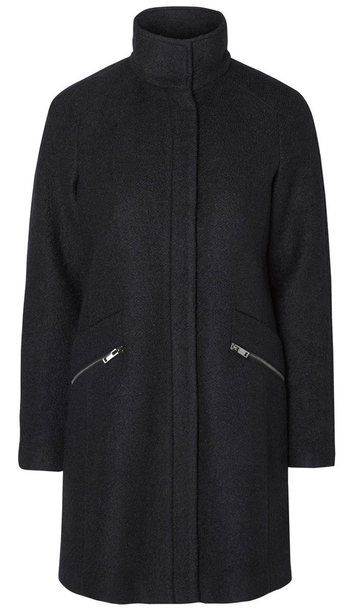 Пальто женское Vero Moda, цвет: черный. 10157240. Размер L (46)10157240_Black Пальто женское Vero Moda, цвет: черный. 10157240. Размер L (46)10157240_BlackЖенское пальто Vero Moda с длинными рукавами-реглан и воротником-стойкой выполнено из полиэстера с добавлением шерсти.Пальто застегивается на застежку-молнию спереди, оснащено ветрозащитным клапаном на кнопках. Изделие дополнено двумя втачными карманами на застежках-молниях спереди.