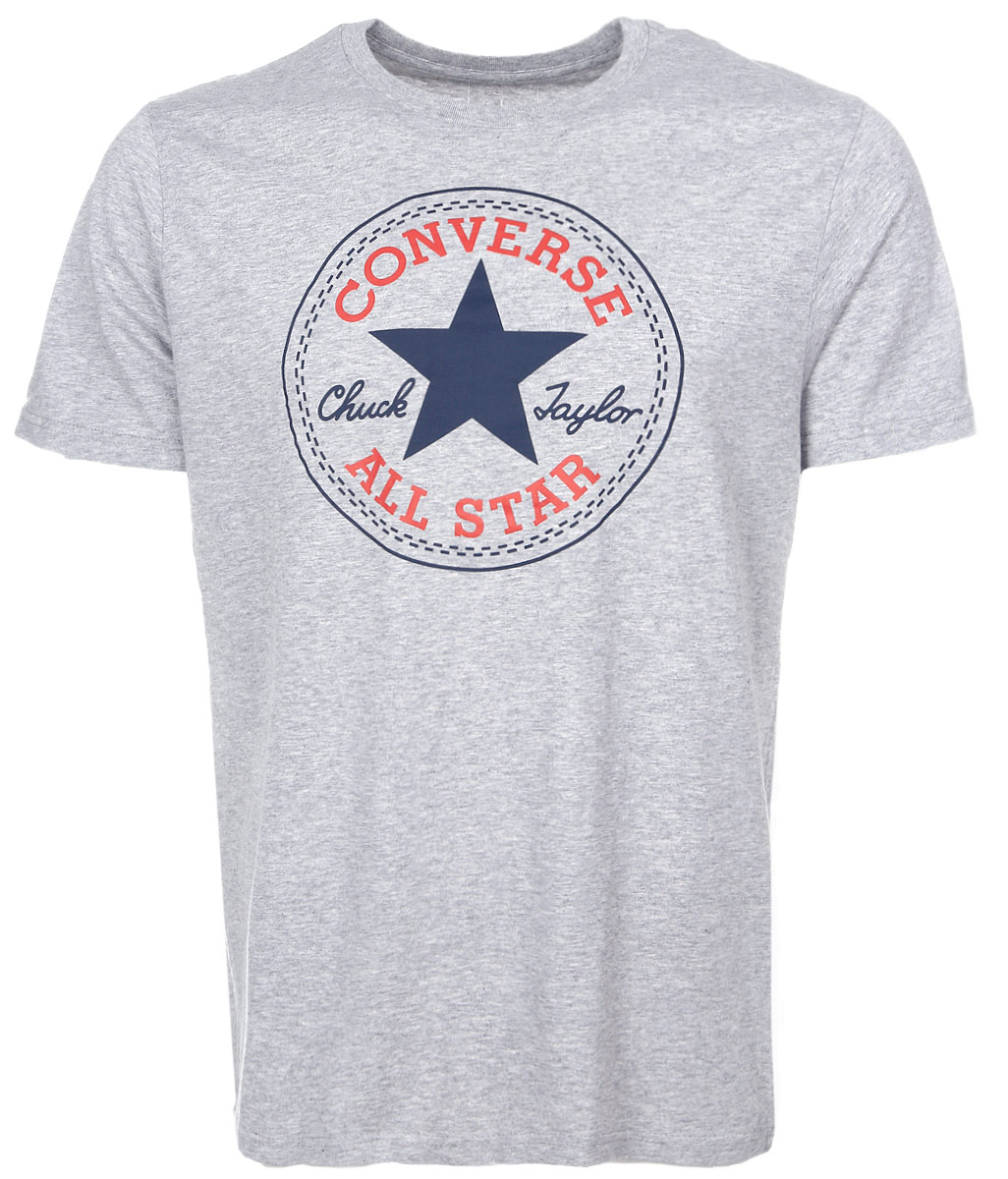 Футболка мужская Converse Core Chuck Patch Tee, цвет: серый меланж. 10002848035. Размер S (46)10002848035 Футболка мужская Converse Core Chuck Patch Tee, цвет: серый меланж. 10002848035. Размер S (46)10002848035Мужская футболка Core Chuck Patch Tee от Converse поможет создать отличный современный образ. Модель, изготовленная из натурального хлопка, очень мягкая, тактильно приятная, не сковывает движения и позволяет коже дышать.Футболка с круглым вырезом горловины и короткими рукавами оформлена спереди фирменным принтом. Вырез горловины дополнен трикотажной резинкой.