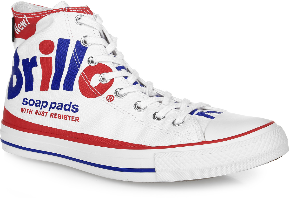 Кеды мужские Converse Chuck Taylor All Star Warhol, цвет: белый, красный, синий. 153838. Размер 9,5 (43)153838 Кеды мужские Converse Chuck Taylor All Star Warhol, цвет: белый, красный, синий. 153838. Размер 9,5 (43)153838Кеды Converse Chuck Taylor All Star Warhol выполнены из текстиля и оформлены фирменными надписями. Внутренняя боковая сторона оформлена фирменной нашивкой и дополнена люверсами. На ноге модель фиксируется с помощью шнурков. Внутренняя поверхность и стелька выполнены из текстиля, комфортного при движении. Подошва выполнена из качественной резины и дополнена протектором, который гарантирует отличное сцепление с любой поверхностью.