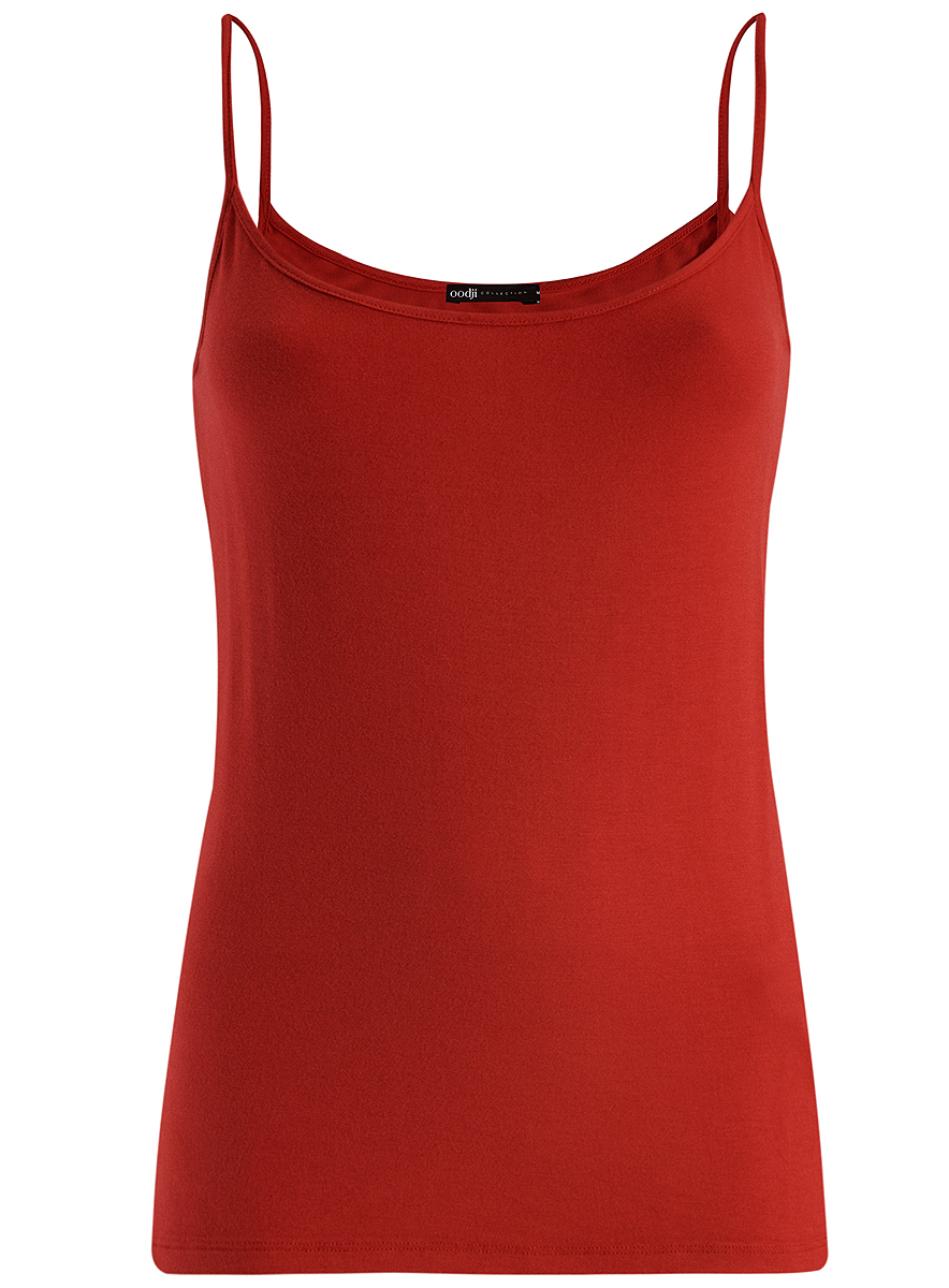Майка женская oodji Collection, цвет: красный. 24306001/46223/4500N. Размер XXL (52)24306001/46223/4500N Майка женская oodji Collection, цвет: красный. 24306001/46223/4500N. Размер XXL (52)24306001/46223/4500NБазовая женская майка oodji Collection выполнена из эластичной вискозной ткани.Модель с круглым вырезом горловины и тонкими бретельками.