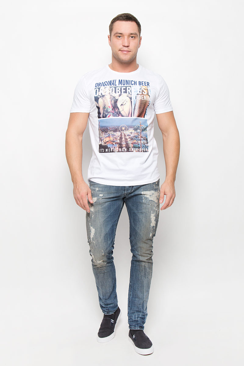Футболка мужская Tom Tailor Denim, цвет: белый. 1035860.00.12_2000. Размер XXL (54)1035860.00.12_2000 Футболка мужская Tom Tailor Denim, цвет: белый. 1035860.00.12_2000. Размер XXL (54)1035860.00.12_2000Мужская футболка Tom Tailor Denim, изготовленная из натурального хлопка, очень мягкая, тактильно приятная, не сковывает движения и позволяет коже дышать.Футболка с круглым вырезом горловины и короткими рукавами оформлена спереди крупным принтом.
