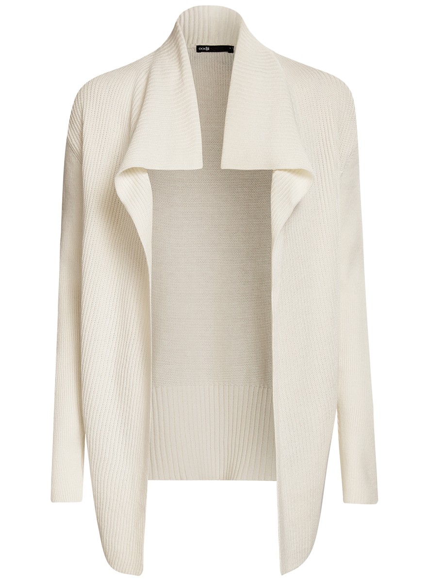 Кардиган женский oodji Ultra, цвет: молочный. 63207183/43297/1200N. Размер XL (50)63207183/43297/1200N Кардиган женский oodji Ultra, цвет: молочный. 63207183/43297/1200N. Размер XL (50)63207183/43297/1200NЖенский кардиган oodji Ultra выполнен из хлопка и вискозы. Модель имеет воротник-апаш и длинные рукава. Передняя часть изделия удлинена.