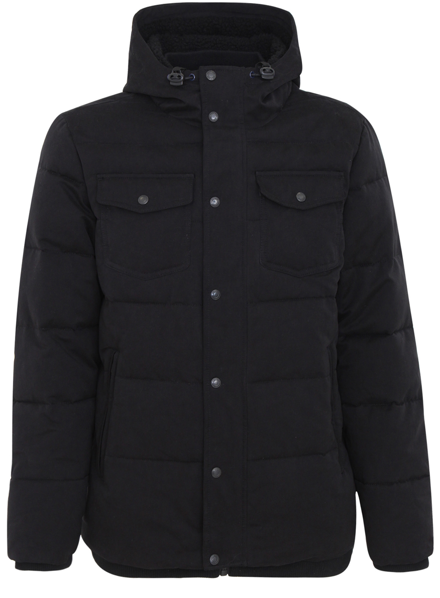 Куртка мужская oodji Lab, цвет: черный. 1L112009M/39982N/2900N. Размер XL (56-182)1L112009M/39982N/2900N Куртка мужская oodji Lab, цвет: черный. 1L112009M/39982N/2900N. Размер XL (56-182)1L112009M/39982N/2900NСтильная мужская куртка oodji Lab изготовлена из хлопка с добавлением полиэстера и полиамида. В качестве утеплителя используется полиэстер.Модель с несъемным капюшоном застегивается на застежку-молнию и дополнительно на кнопки. Капюшон регулируется с помощью шнурка со стопперами. Спереди расположены два прорезных кармана на застежках-молниях, на груди - два накладных кармана с клапанами на кнопках, с внутренней стороны - прорезной карман на застежке-молнии.Манжеты рукавов и них изделия дополнены трикотажными резинками.