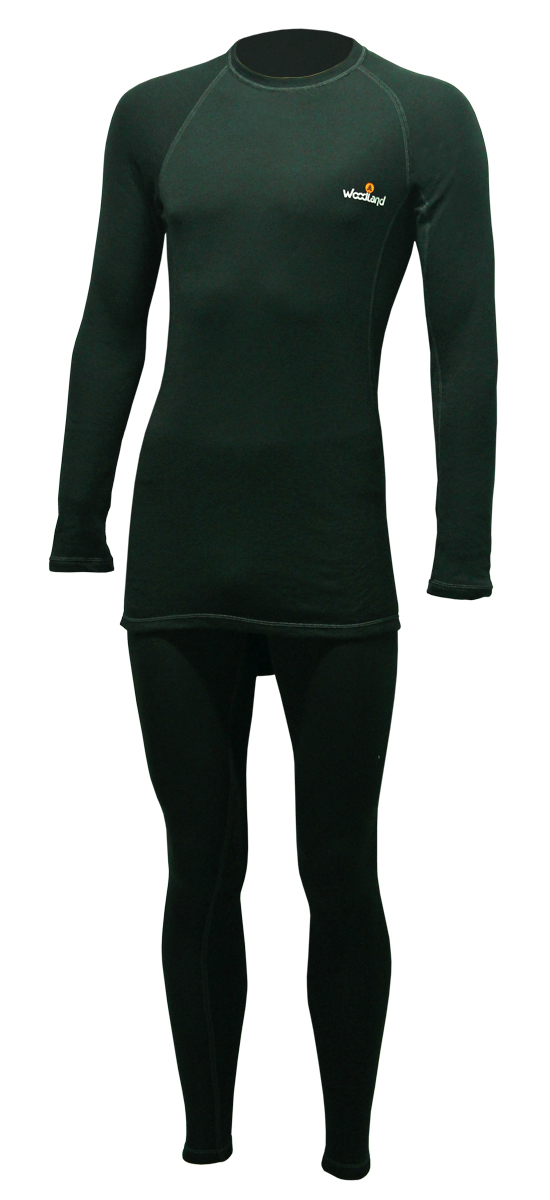 Комплект термобелья Woodland Trevira Thermo: брюки, кофта, цвет: черный. 57372. Размер L (48/50)Trevira Thermo Комплект термобелья Woodland Trevira Thermo: брюки, кофта, цвет: черный. 57372. Размер L (48/50)Trevira ThermoТермобельё Woodland Trevira Thermo изготавливаются по новейшей технологии из текстурированного полиэстера с малой плотностью волокон, способствующих созданию защитного слоя воздуха разогретого телом. Изделия из данных волокон обладают повышенной степенью комфорта и особенно понравятся женщинам и детям. Низкая теплопроводность сохраняет температуру этого слоя постоянной. Термобельё Woodland Trevira Thermo сохраняет тело сухим, быстро впитывает влагу и поддерживает оптимальный баланс между теплом и относительной влажностью. Температурные показатели: при низкой физической активности - до минус 15 градусов,при высокой физической активности - до минус 20 градусов.