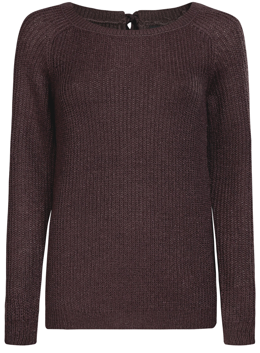 Джемпер женский oodji Ultra, цвет: темно-фиолетовый. 63807228-1/43811/4900N. Размер L (48)63807228-1/43811/4900N Джемпер женский oodji Ultra, цвет: темно-фиолетовый. 63807228-1/43811/4900N. Размер L (48)63807228-1/43811/4900NЖенский джемпер oodji Ultra изготовлен из пряжи, в состав которой входят ПАН, мохер и полиамид. Джемпер с круглым вырезом горловины и длинными рукавами-реглан завязывается по спинке с помощью двух лент. Модель украшена блестящей металлизированной нитью по всей поверхности.