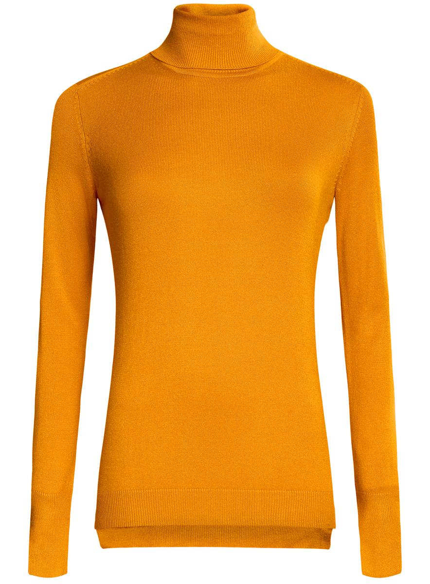 Водолазка женская oodji Collection, цвет: оранжевый. 74412572B/24525/5200N. Размер XL (50)74412572B/24525/5200N Водолазка женская oodji Collection, цвет: оранжевый. 74412572B/24525/5200N. Размер XL (50)74412572B/24525/5200NМодная женская водолазка oodji Collection изготовлена из вискозы с добавлением полиамида. Модель с воротником-гольф и длинными рукавами выполнена в лаконичном дизайне. Горловина, манжеты рукавов и низ водолазки связаны резинкой. Спинка модели немного удлинена. Манжеты рукавов оформлены декоративными разрезами и металлическими пуговицами.