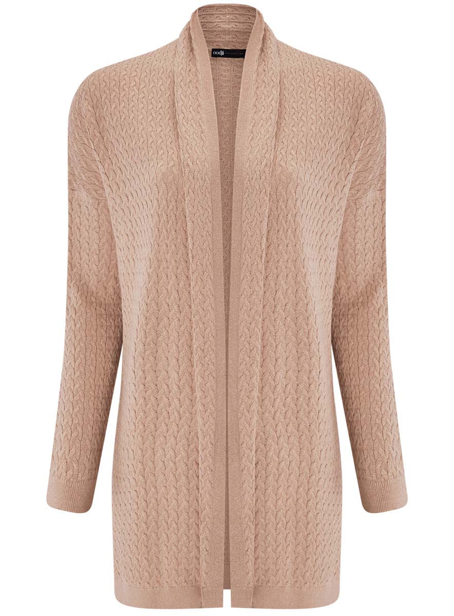 Кардиган женский oodji Collection, цвет: коричневый. 73212383/46139/3700N. Размер XXL (52)73212383/46139/3700N Кардиган женский oodji Collection, цвет: коричневый. 73212383/46139/3700N. Размер XXL (52)73212383/46139/3700NСтильный женский кардиган oodji Collection, выполненный из хлопка с добавлением акрила, полиамида и шерсти, подчеркнет ваш уникальный стиль и поможет создать оригинальный женственный образ.Модель с длинными рукавами оформлена оригинальным вязаным узором. Изделие не имеет застежек.