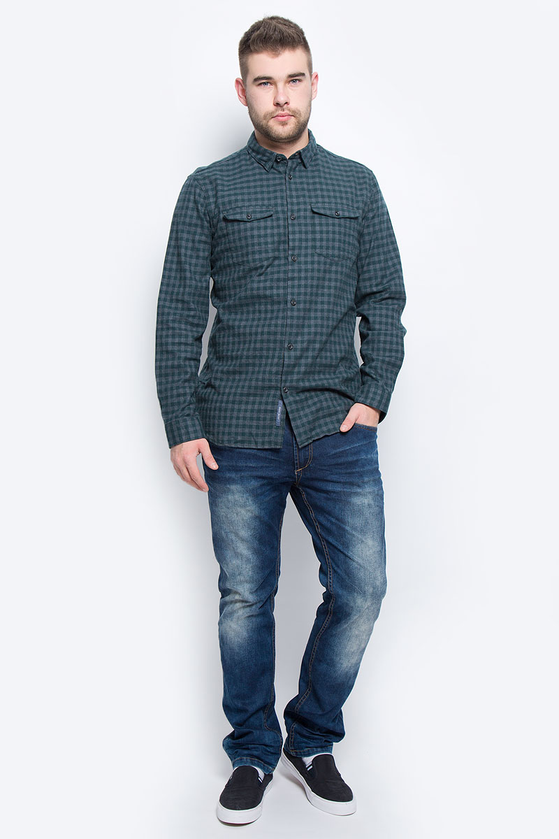 Рубашка мужская Selected Homme, цвет: серый, темно-зеленый. 16053328. Размер XXL (52)16053328_Green Gables Рубашка мужская Selected Homme, цвет: серый, темно-зеленый. 16053328. Размер XXL (52)16053328_Green GablesМужская рубашка Selected Homme выполнена из натурального хлопка. Рубашкас длинными рукавами и отложным воротником застегивается на пуговицы спереди. Манжеты рукавов также застегиваются на пуговицы. Рубашка оформлена принтом в клетку. На груди расположены два накладных кармана с клапанами на пуговицах.