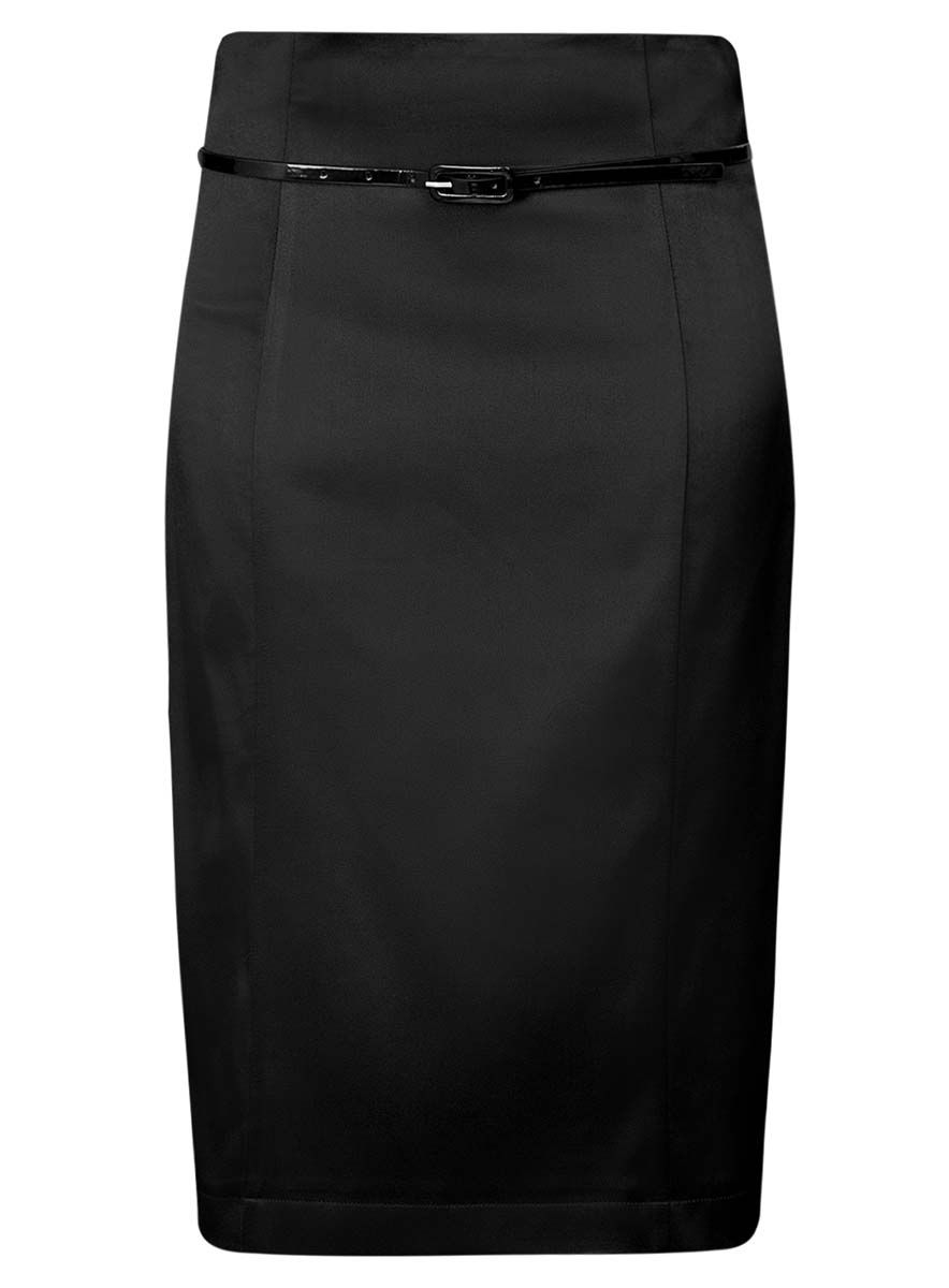 Юбка oodji Collection, цвет: черный. 21605064/33039/2900N. Размер 36 (42-170)21605064/33039/2900N Юбка oodji Collection, цвет: черный. 21605064/33039/2900N. Размер 36 (42-170)21605064/33039/2900NЮбка выполнена из полиэстера и хлопка с добавлением эластана, подкладка изготовлена из полиэстера. Юбка-карандаш застегивается сзади на потайную застежку-молнию и дополнена ремешком из искусственной кожи.