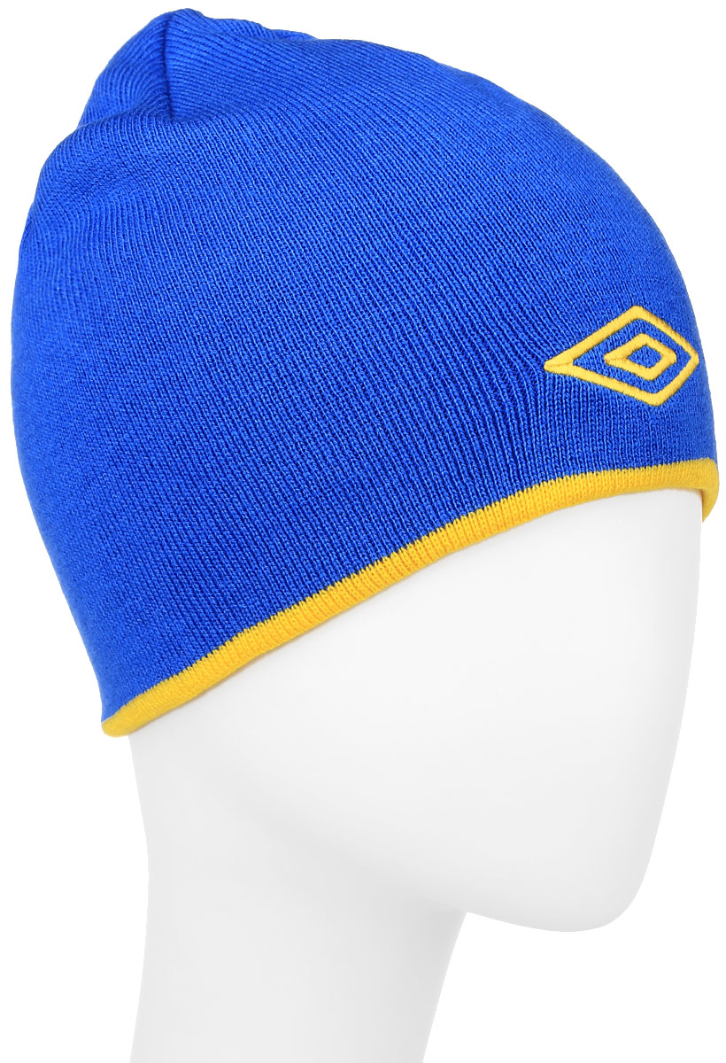 Шапка Umbro Training Beanie, цвет: синий, желтый. 509. Размер универсальный509_синий, желтый Шапка Umbro Training Beanie, цвет: синий, желтый. 509. Размер универсальный509_синий, желтыйЛегкая шапка для занятия спортом UMBRO Training Beanie из 100% акрила отлично дополнит ваш образ в холодную погоду. Оформлено изделие нашивкой с логотипом бренда. Такая шапка составит идеальный комплект с верхней одеждой, в ней вам будет уютно и тепло!