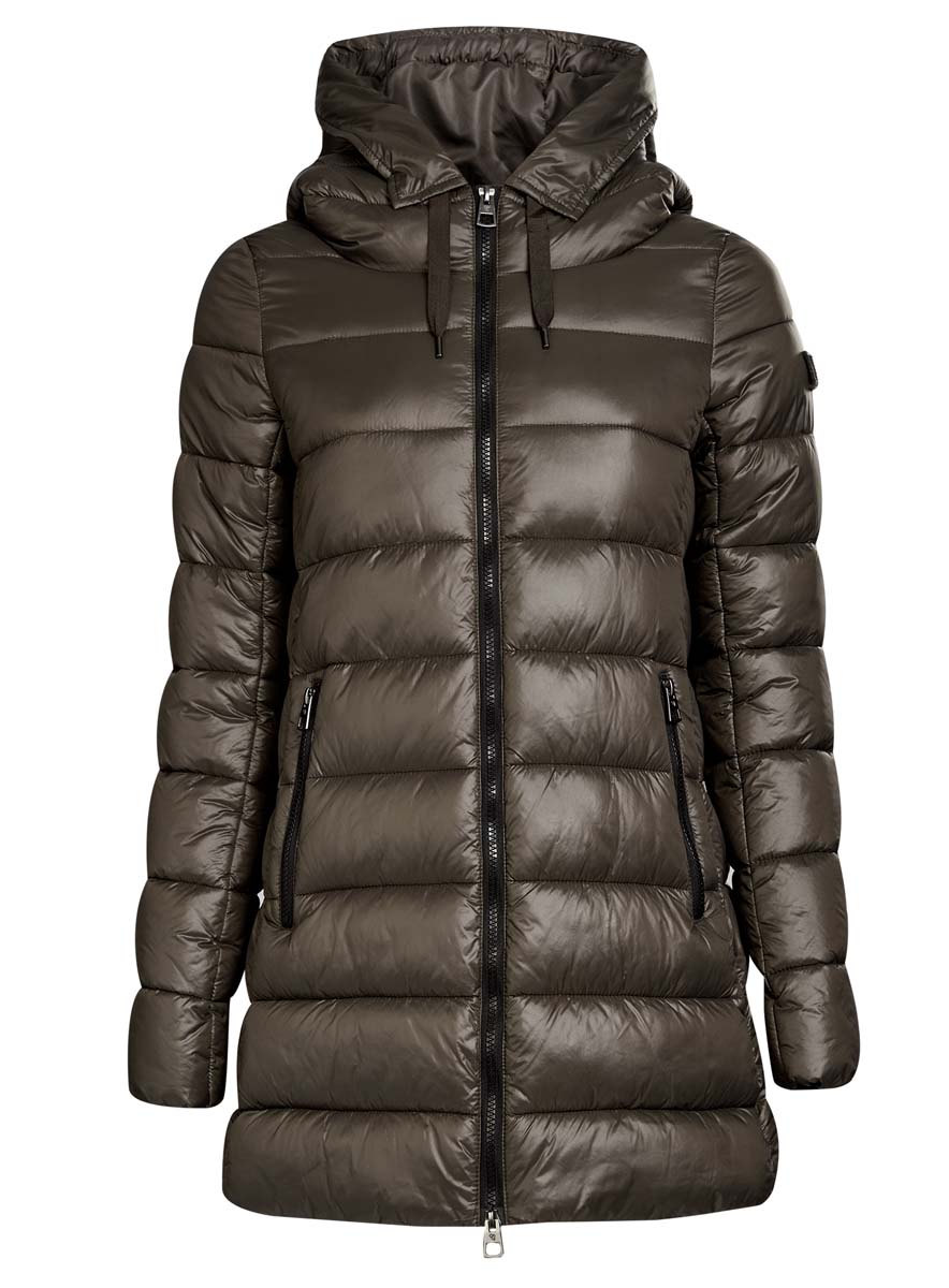Куртка женская oodji Collection, цвет: серо-коричневый. 20204051-1/45911/2900N. Размер 36 (42-170)20204051-1/45911/2900N Куртка женская oodji Collection, цвет: серо-коричневый. 20204051-1/45911/2900N. Размер 36 (42-170)20204051-1/45911/2900NЖенская куртка oodji Collection изготовлена из высококачественного полиамида. В качестве утеплителя используется полиэстер.Модель с несъемным капюшоном застегивается на застежку-молнию. Спереди расположены два прорезных кармана с застежками-молниями, с внутренней стороны - накладной кармашек на кнопке.Манжеты рукавов присборены на тонкую резинку. Низ изделия регулируется с помощью эластичного шнурка.