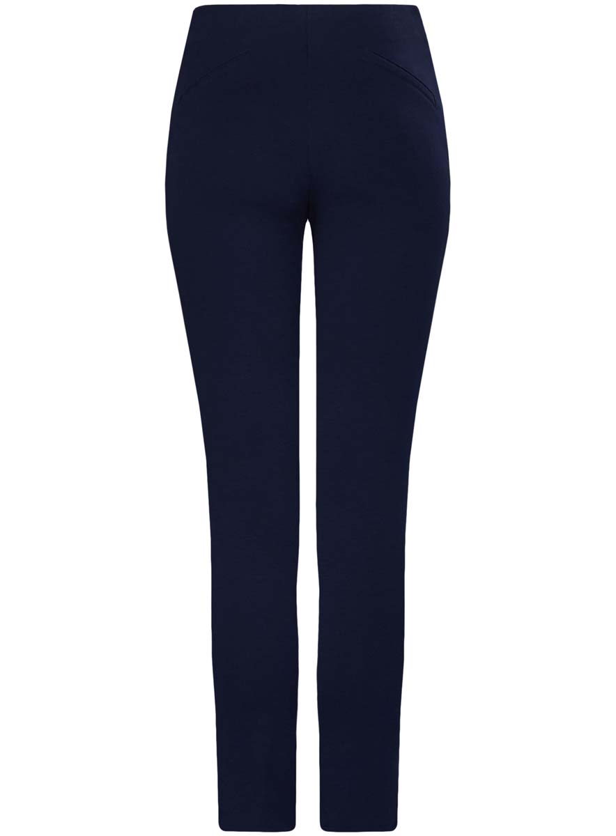 Брюки женские oodji Collection, цвет: темно-синий. 28600036/43127/7900N. Размер XS (42)28600036/43127/7900N Брюки женские oodji Collection, цвет: темно-синий. 28600036/43127/7900N. Размер XS (42)28600036/43127/7900NЖенские брюки-скинни oodji Collection стандартной посадки изготовлены из полиэстера с добавлением вискозы, полиамида и эластана. Брюки застегиваются на застежку-молнию сбоку. Изделие оформлено имитацией двух втачных карманов спереди и двух карманов сзади. По низу брючин расположены скрытые застежки-молнии.