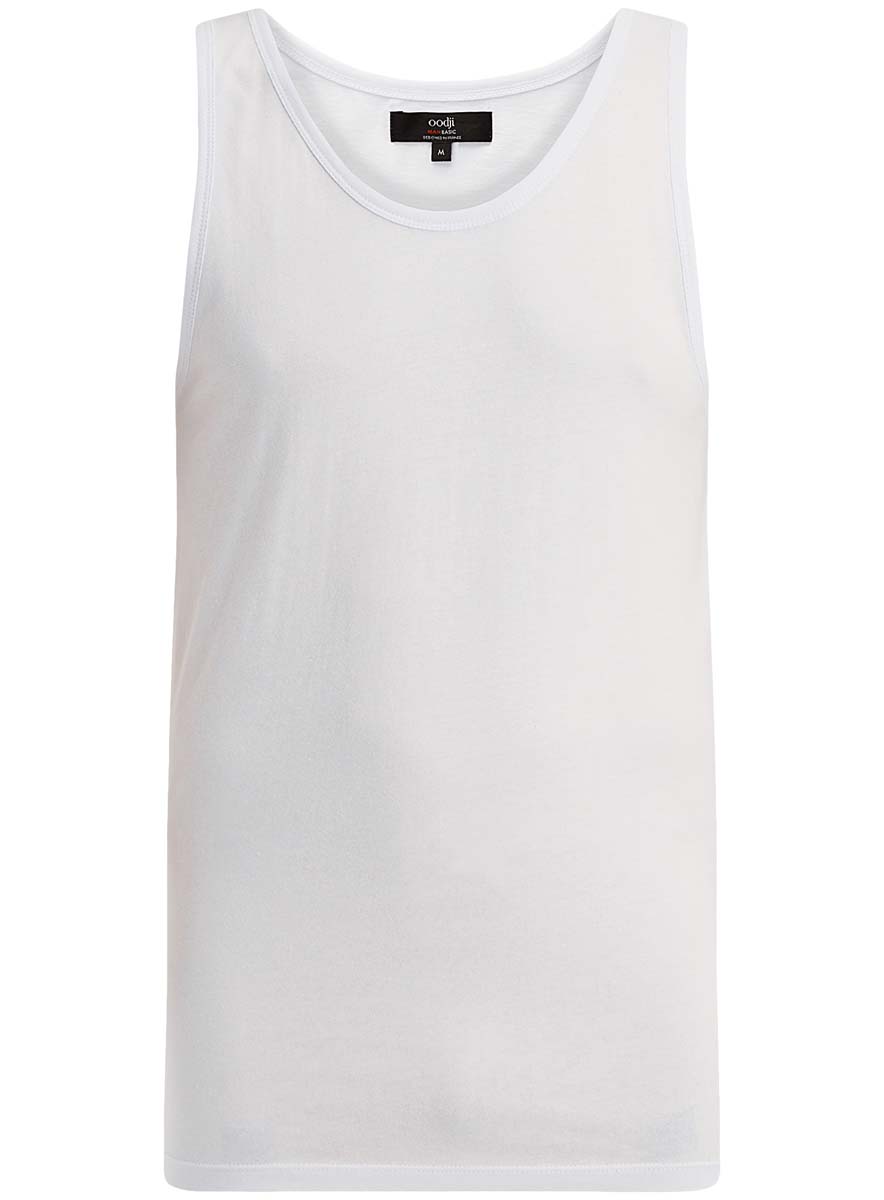 Майка мужская oodji Basic, цвет: белый. 5B700000M/44133N/1000N. Размер XL (56)5B700000M/44133N/1000N Майка мужская oodji Basic, цвет: белый. 5B700000M/44133N/1000N. Размер XL (56)5B700000M/44133N/1000NМужская майка oodji Basic выполнена из натурального хлопка. Майка с круглым вырезом горловины.