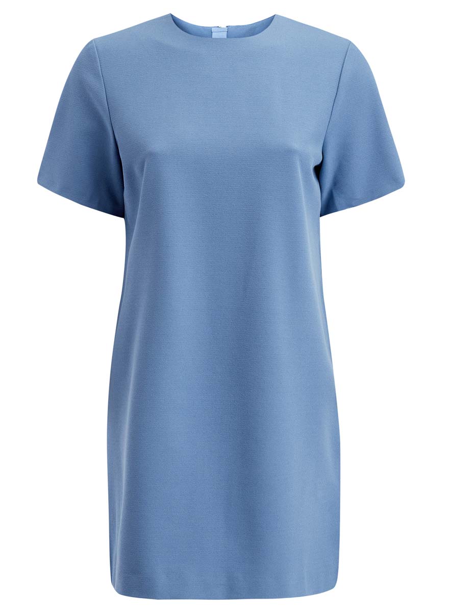 Платье oodji Collection, цвет: синий. 21910002/42354/7500N. Размер 38 (44-170)21910002/42354/7500N Платье oodji Collection, цвет: синий. 21910002/42354/7500N. Размер 38 (44-170)21910002/42354/7500NПлатье oodji Collection выполнено из высококачественного материала Модель с короткими рукавами имеет круглый вырез горловины и застегивается на молнию на спинке. Стильное решение для любого мероприятия.