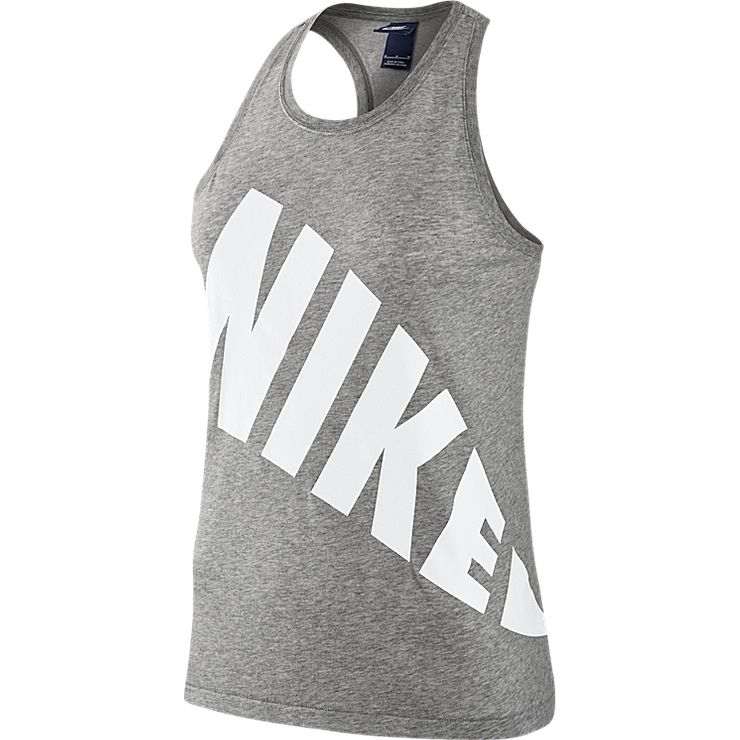 Майка женская Nike Nsw Top Tnk, цвет: серый. 804066-063. Размер XL (48/50)804066-063 Майка женская Nike Nsw Top Tnk, цвет: серый. 804066-063. Размер XL (48/50)804066-063Майка Nike Nsw Top Tnk выполнена из хлопкового трикотажа. Круглый вырез, удлиненная спинка, крупный логотип бренда.