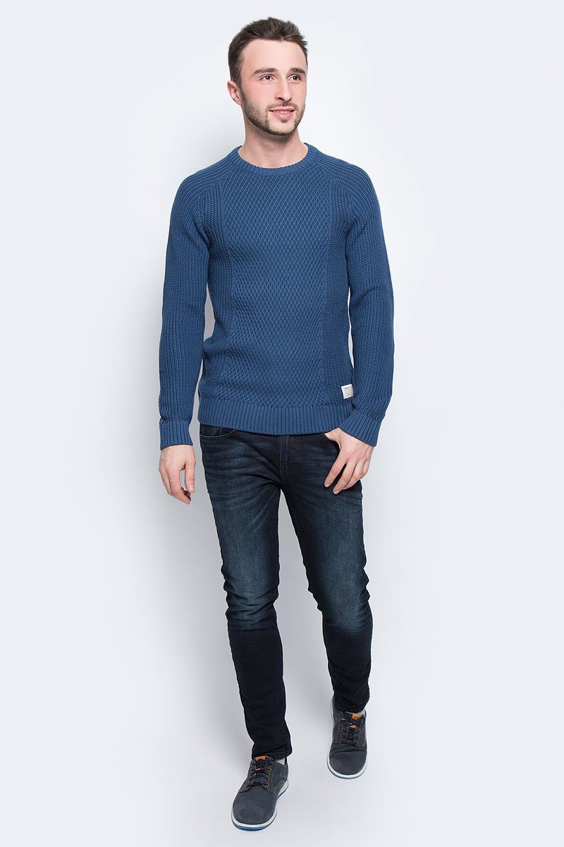 Джемпер мужской Tom Tailor Denim, цвет: синий. 3021812.00.12_6748. Размер XXL (54)3021812.00.12_6748 Джемпер мужской Tom Tailor Denim, цвет: синий. 3021812.00.12_6748. Размер XXL (54)3021812.00.12_6748Мужской джемпер Tom Tailor Denim выполнен из хлопка и полиакрила. Модель с круглым вырезом горловины и длинными рукавами-реглан. Вырез горловины, низ рукавов и низ изделия связаны резинкой. Изделие оформлено фирменной нашивкой.