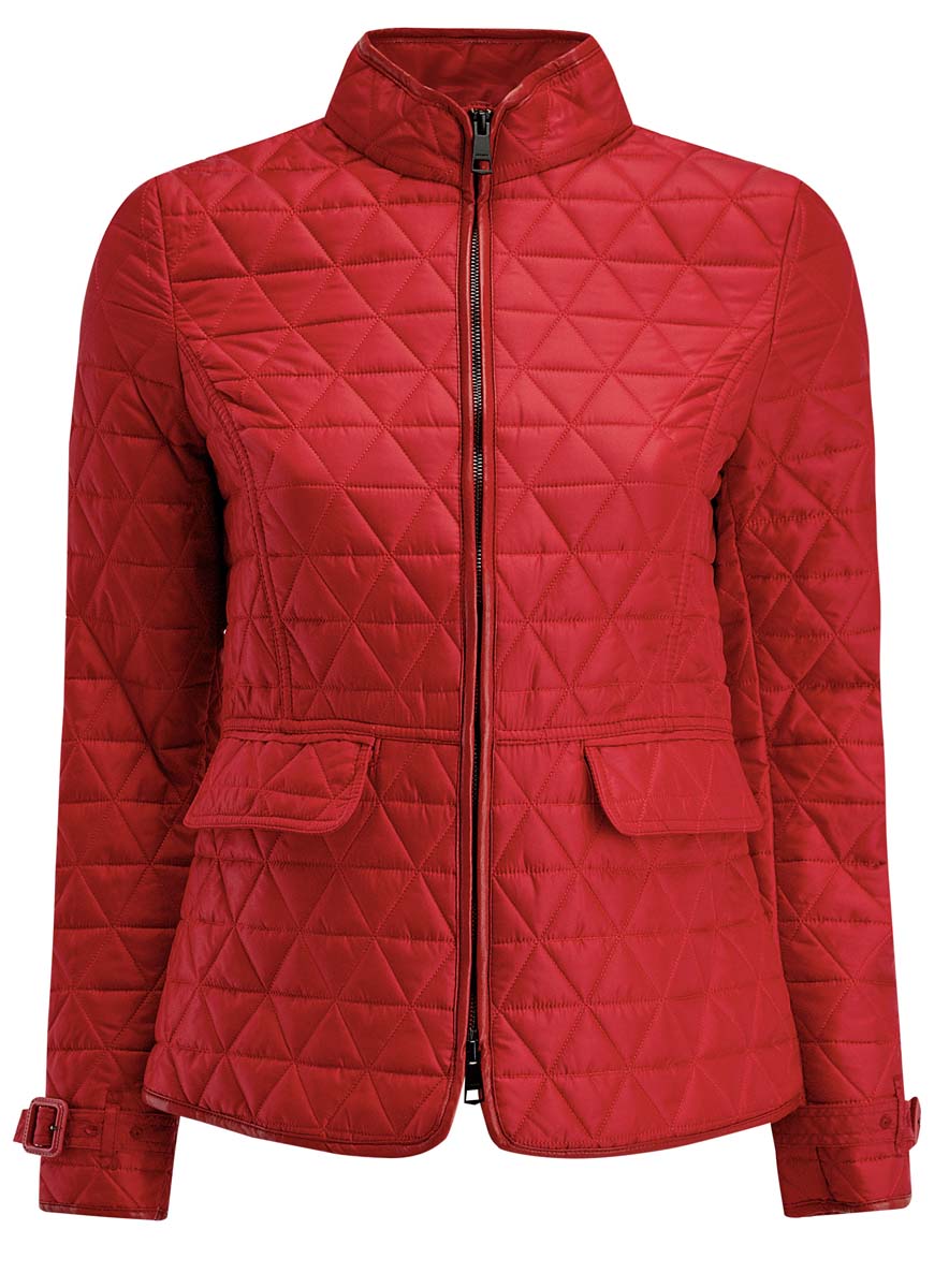 Куртка женская oodji Collection, цвет: красный. 28304006/43618/4500N. Размер 42 (48-170)28304006/43618/4500N Куртка женская oodji Collection, цвет: красный. 28304006/43618/4500N. Размер 42 (48-170)28304006/43618/4500NЖенская куртка oodji Collection выполнена из 100% полиэстера. В качестве подкладки и наполнителя также используется полиэстер. Модель с воротником-стойкой застегивается на застежку-молнию с двумя бегунками и имеет внутреннюю ветрозащитную планку. Объем по низу рукава регулируется за счет ремешка с пряжкой. В среднем шве спинки расположена небольшая шлица. Спереди расположены два прорезных кармана с клапанами. Куртка декорирована элементами из искусственной кожи.