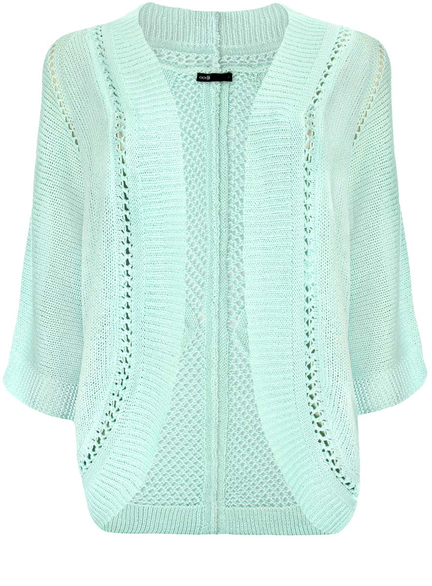 Жакет женский oodji Ultra, цвет: ментоловый. 63205159-1/38189/6500N. Размер XS (42)63205159-1/38189/6500N Жакет женский oodji Ultra, цвет: ментоловый. 63205159-1/38189/6500N. Размер XS (42)63205159-1/38189/6500NСтильный женский жакет выполнен из 100% акрила. Модель с V-образным вырезом горловины и рукавами-реглан 3/4.