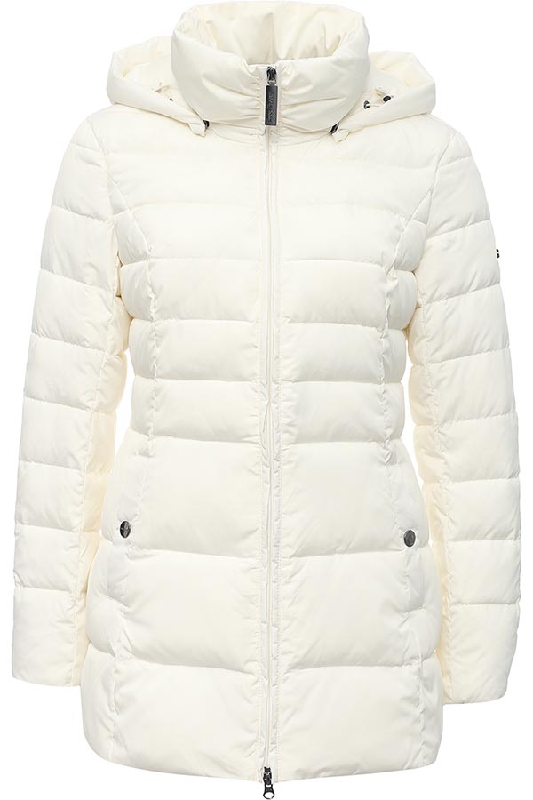 Куртка женская Finn Flare, цвет: молочный. W16-11025_711. Размер M (46)W16-11025_711 Куртка женская Finn Flare, цвет: молочный. W16-11025_711. Размер M (46)W16-11025_711Женская куртка Finn Flare выполнена из ветрозащитного и водостойкого материала с утеплителем из полиэстера. Модель с воротником-стойкой и съемным капюшоном застегивается на молнию с ветрозащитной планкой. Капюшон, дополненный по краю эластичным шнурком со стопперами, пристегивается к куртке с помощью кнопок. Спереди расположены два втачных кармана на кнопках. Изделие украшено фирменной металлической пластиной с названием бренда.