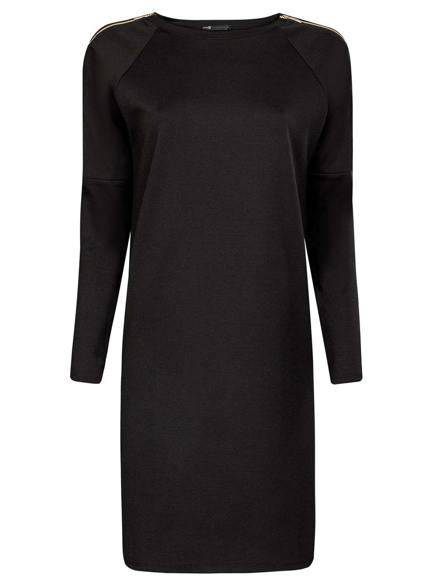 Платье oodji Collection, цвет: черный. 24007026/37809/2900N. Размер M (46)24007026/37809/2900N Платье oodji Collection, цвет: черный. 24007026/37809/2900N. Размер M (46)24007026/37809/2900NТрикотажное однотонное платье oodji Collection изготовлено из полиэстера с добавлением эластана. Верх платья выполнен с длинными рукавами и круглым вырезом. Рукава дополнены декоративными молниями, которые полностью расстегиваются. Модель свободного кроя.
