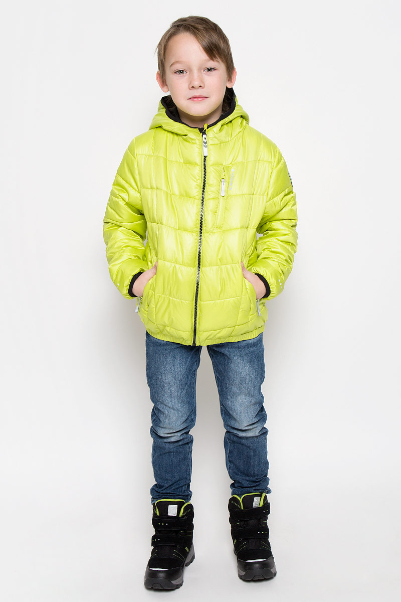 Куртка для мальчика Icepeak Robbie Jr, цвет: светло-зеленый. 650015507IV. Размер 164650015507IV Куртка для мальчика Icepeak Robbie Jr, цвет: светло-зеленый. 650015507IV. Размер 164650015507IVКуртка, изготовленная из водоотталкивающей и ветрозащитной ткани, утеплена синтепоном. В качестве подкладки используется полиэстер. Куртка с капюшоном застегивается на молнию. Капюшон не отстегивается. Края рукавов и капюшона дополнены эластичными трикотажными резинками. Модель дополнена двумя прорезными карманами на молниях и одним нагрудным кармашком на молнии. Низ изделия дополнен эластичной резинкой.Изделие дополнено светоотражающим элементом для безопасности ребенка в темное время суток.