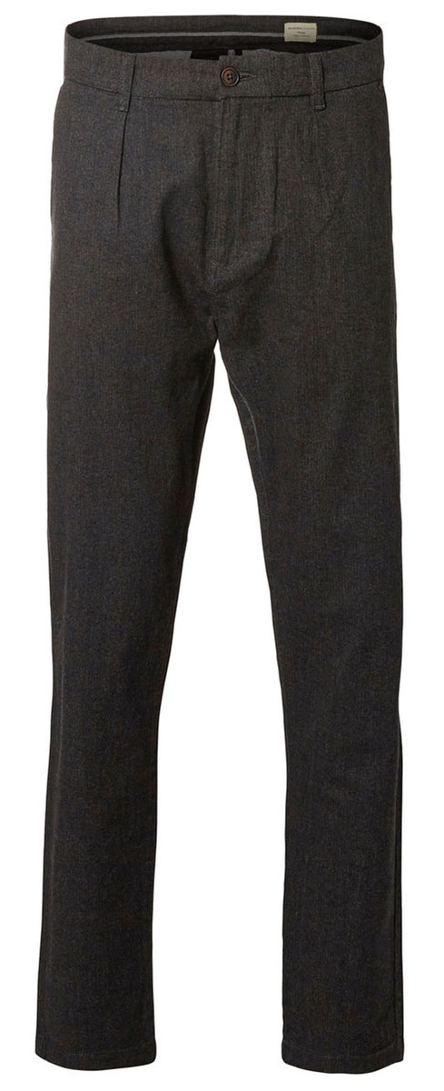 Брюки мужские Selected Homme, цвет: серый. 16054273. Размер 30-32 (44-32)16054273_Dark Grey Брюки мужские Selected Homme, цвет: серый. 16054273. Размер 30-32 (44-32)16054273_Dark GreyМужские брюки Selected Homme прямого кроя и стандартной посадки изготовлены из эластичного хлопка. Брюки застегиваются на ширинку на застежке-молнии и пуговицу. Изделие оснащено двумя втачными карманами спереди и двумя прорезными карманами сзади.