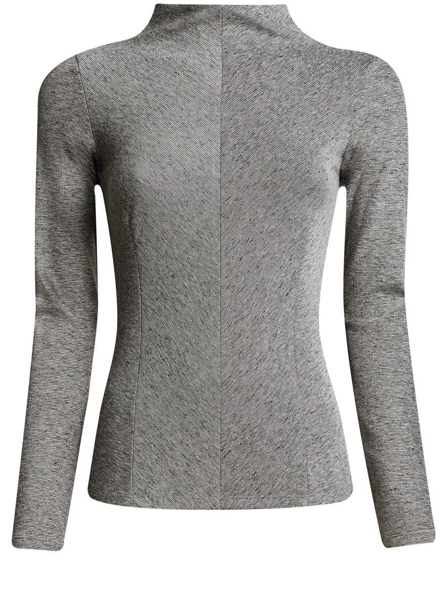 Джемпер женский oodji Collection, цвет: серый. 24811001/46235/2319O. Размер XL (50)24811001/46235/2319O Джемпер женский oodji Collection, цвет: серый. 24811001/46235/2319O. Размер XL (50)24811001/46235/2319OСтильный женский джемпер oodji Collection выполнен из полиэстера с добавлением хлопка и полиуретана.Приталенная модель с длинными рукавами и воротником-стойкой застегивается на короткую молнию на спинке. Лицевая сторона немного удлинена.