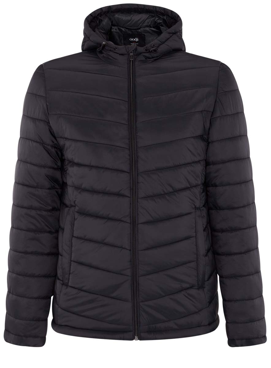 Куртка мужская oodji Basic, цвет: черный. 1B112001M/25278N/2900N. Размер M (50-182)1B112001M/25278N/2900N Куртка мужская oodji Basic, цвет: черный. 1B112001M/25278N/2900N. Размер M (50-182)1B112001M/25278N/2900NМужская куртка oodji Basic выполнена из 100% полиамида. В качестве подкладки и утеплителя используется 100% полиэстер. Модель с капюшоном застегивается на застежку-молнию с защитой для подбородка и имеет внутреннюю ветрозащитную планку. Край капюшона и низ изделия дополнены эластичным шнурком-кулиской со стоплерами. Низ рукавов имеет узкие манжеты на кнопках. Спереди расположены два прорезных кармана на застежках-молниях, а с внутренней стороны - накладной карман.