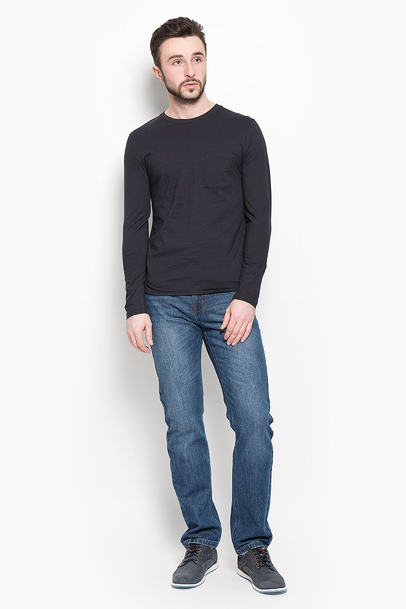 Лонгслив мужской Selected Homme Identity, цвет: черный. 16052848. Размер S (44)16052848_Jet Black Лонгслив мужской Selected Homme Identity, цвет: черный. 16052848. Размер S (44)16052848_Jet BlackМужской лонгслив Selected Homme Identity выполнен из натурального хлопка.Модель с круглым вырезом горловины и длинными рукавами дополнена на груди накладным карманом. Спинка модели немного удлинена.