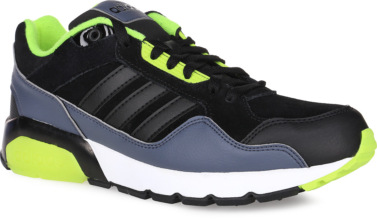 Кроссовки мужские adidas Neo Run9Tis, цвет: черный, салатовый. AW4788. Размер 8,5 (41)AW4788 Кроссовки мужские adidas Neo Run9Tis, цвет: черный, салатовый. AW4788. Размер 8,5 (41)AW4788Модные мужские кроссовки Run9Tis от adidas Neo в классическом беговом стиле придутся вам по душе. Верх, выполненный из натурального нубука, дополнен вставками из искусственной кожи. Язычок и задник оформлены названием бренда. Подкладка из текстиля не натирает. Стелька из EVA с текстильной поверхностью комфортна при ходьбе в течение всего дня. Классическая шнуровка с литыми панелями надежно фиксирует модель на ноге. Легкая промежуточная подошва из материала EVA обладает высокой износостойкостью и обеспечивает идеальную амортизацию. Резиновая подошва с бороздками для сгиба гарантирует идеальное сцепление с любыми поверхностями. Подошва оформлена контрастной прорезиненной вставкой с названием бренда. В таких кроссовках вашим ногам будет комфортно и уютно.