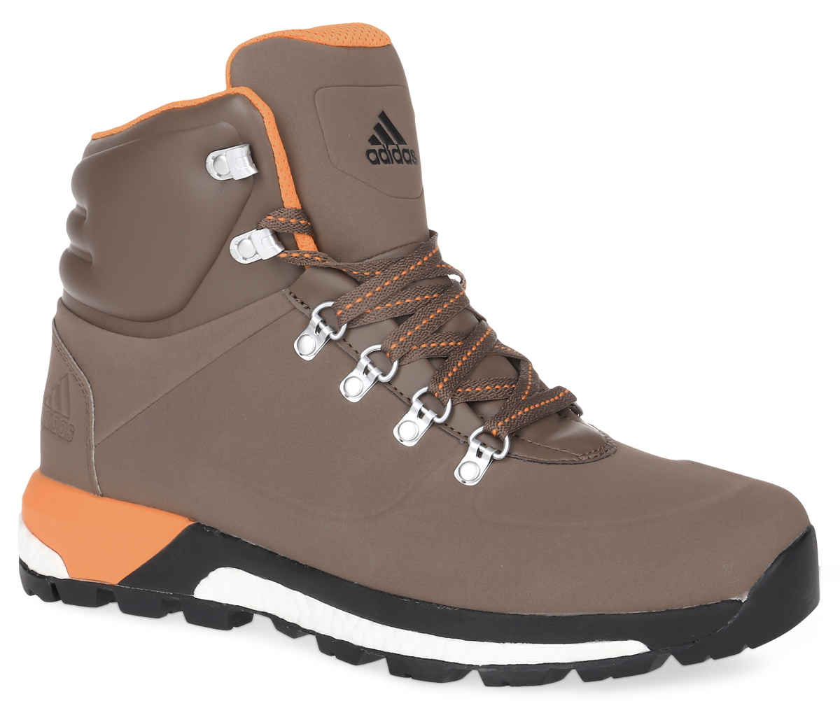 Ботинки мужские adidas CW Pathmaker, цвет: коричнево-серый. AQ4051. Размер 10 (43)AQ4051 Ботинки мужские adidas CW Pathmaker, цвет: коричнево-серый. AQ4051. Размер 10 (43)AQ4051Модель CW Pathmaker от adidas - урбанистическая версия классических туристических ботинок. Верх выполнен из искусственной кожи. Мужская модель с промежуточной подошвой boost, возвращающей энергию каждого шага, обеспечивает максимальную амортизацию и сохраняет свои свойства даже при сильных перепадах температуры. Удобная текстильная подкладка и высокотехнологичный синтетический наполнитель Primaloft продолжают греть даже во влажном состоянии, дышащая технология Climawarm сохраняет ноги в тепле и сухости. Резиновая подошва Continental обеспечивает отличное сцепление на любой поверхности: от сухого грунта до скользких горных троп. Пяточный каркас из ЭВА и система Pro-Moderator для поддержки средней части стопы и устойчивости. Комфортное литое голенище. Классическая шнуровка, металлические полукольца и крючки для шнуровки надежно зафиксируют модель на ноге.